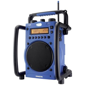 Sangean Baustellenradio Radio (spritzwassergeschützt, staubdicht, stoßfest, Taschenlampe)