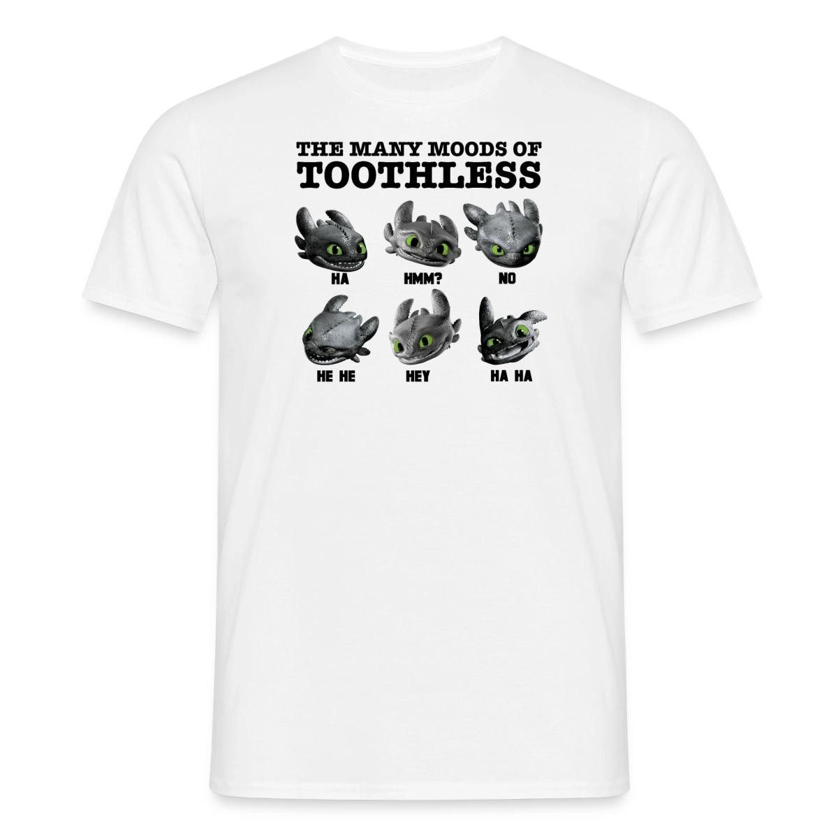 Spreadshirt T-Shirt Drachenzähmen Leicht Gemacht Ohnezahns Stimmungen Männer T-Shirt (1-tlg)