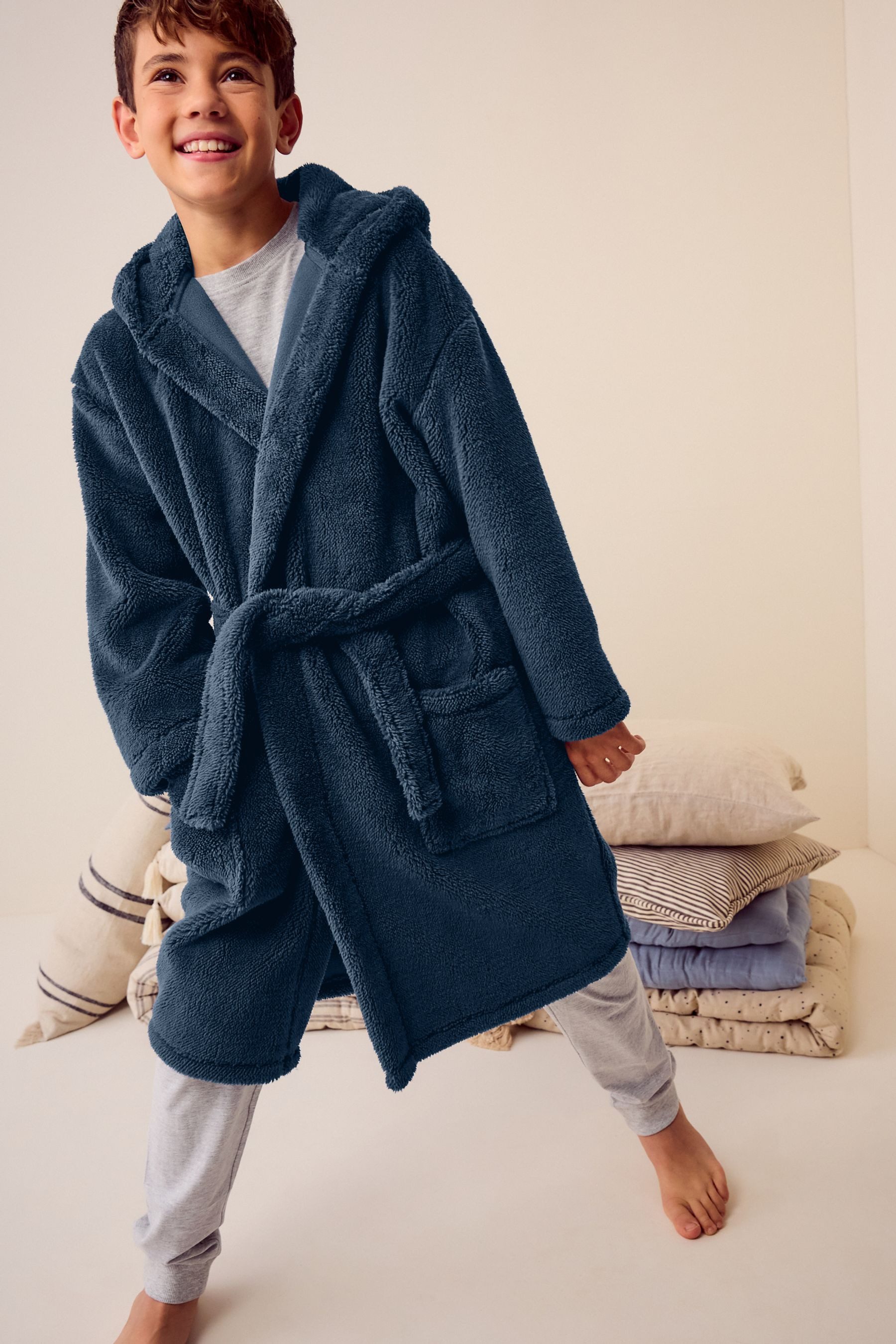 Next Kinderbademantel Fleece-Bademantel, Polyester (recycelt), Polyester