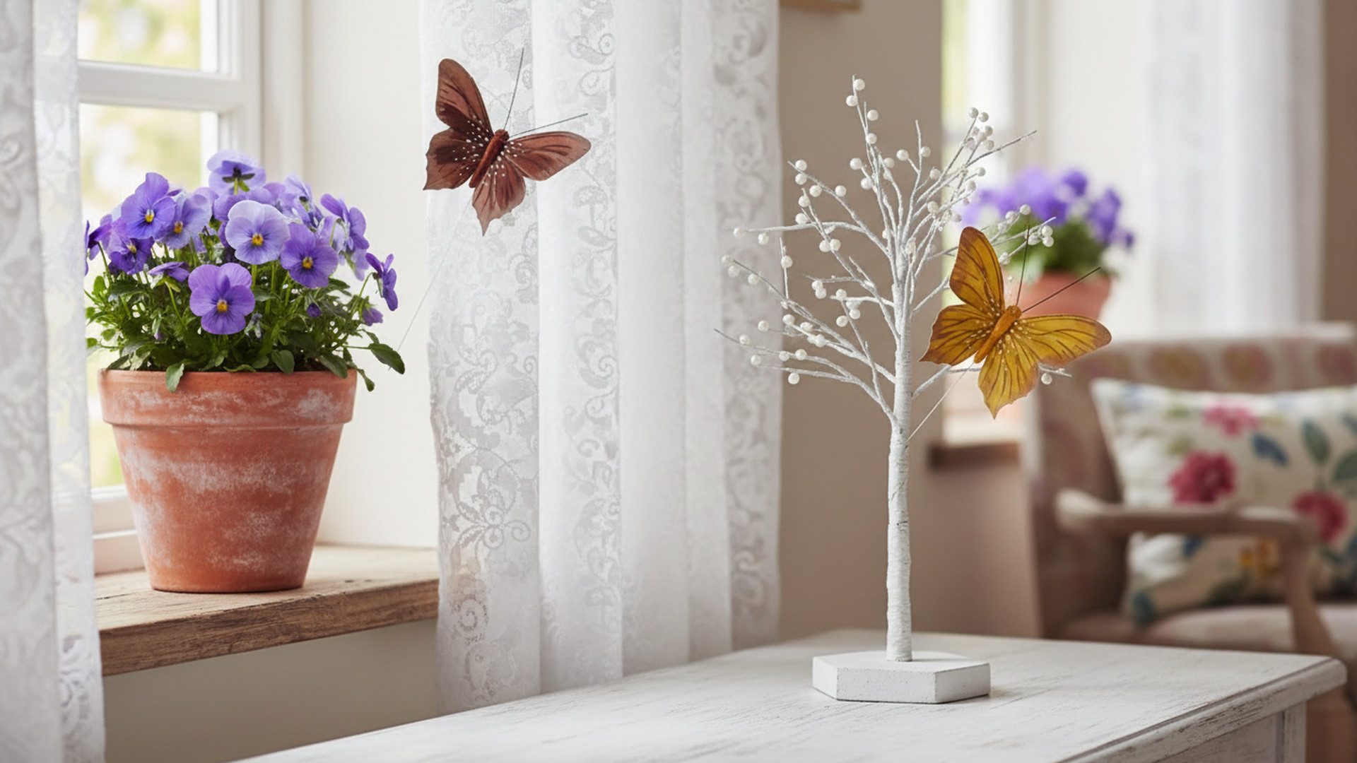 LK Trend & Style Papierschmetterlinge Federschmetterling zum Stecken, zu jeder Jahreszeit ein schöner Hingucker