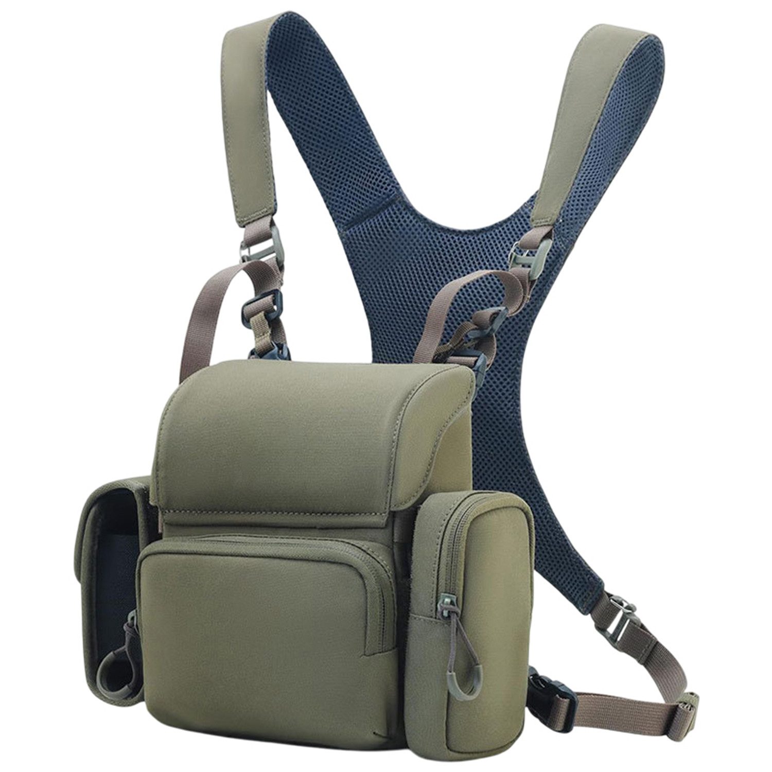 Refttenw Rucksack Fernglas-Tragetasche mit integrierter Regenhülle und Reinigungstuch