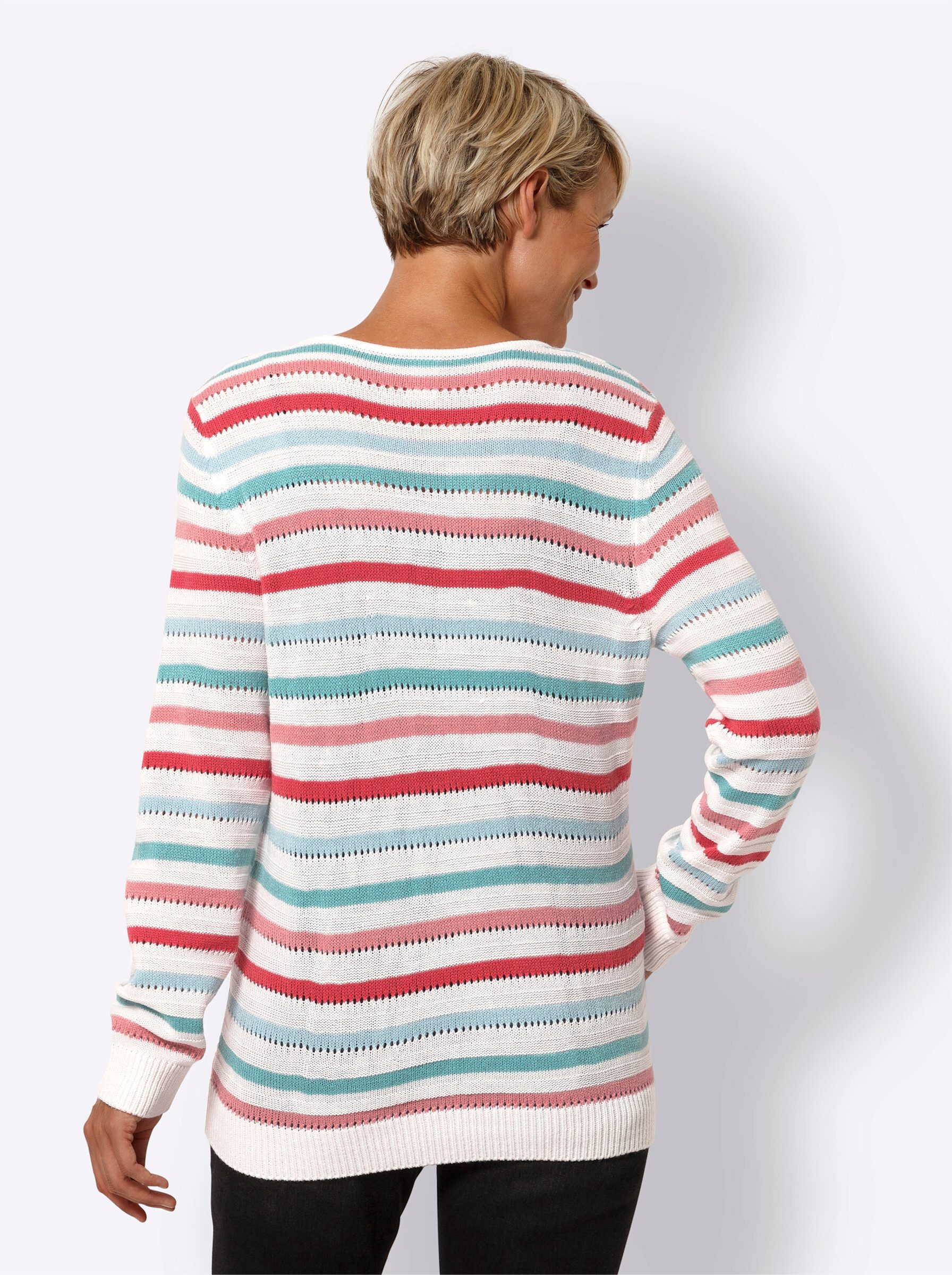 Sieh an! Strickpullover V-Ausschnitt-Pullover günstig online kaufen
