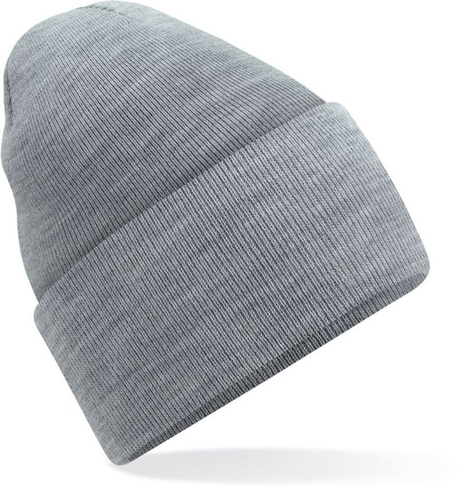 Tragekomfort Modescout Ash mit Wintermütze angenehmer 50% langem Umschlag recyceltes Polyester, Stadler Beanie Strickmütze mit