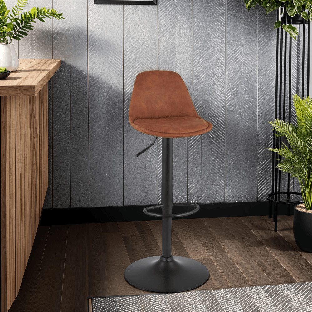 KADIMA DESIGN Barhocker Mikrofaser Tresen-Stuhl, Metallgestell günstig online kaufen
