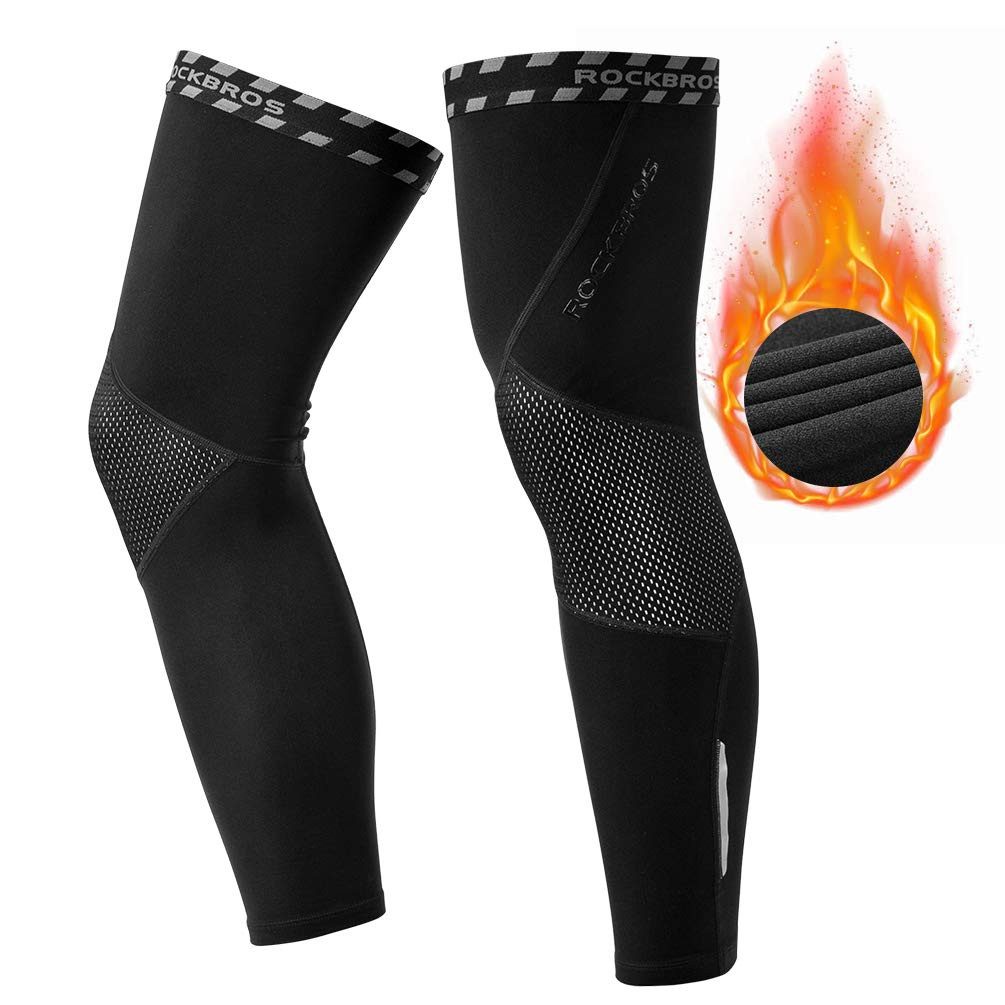 ROCKBROS Kniebandage Radsport Beinlinge Winter Anti Rutschen Armwärmer Beinwärmer, Winterdicht & Warm