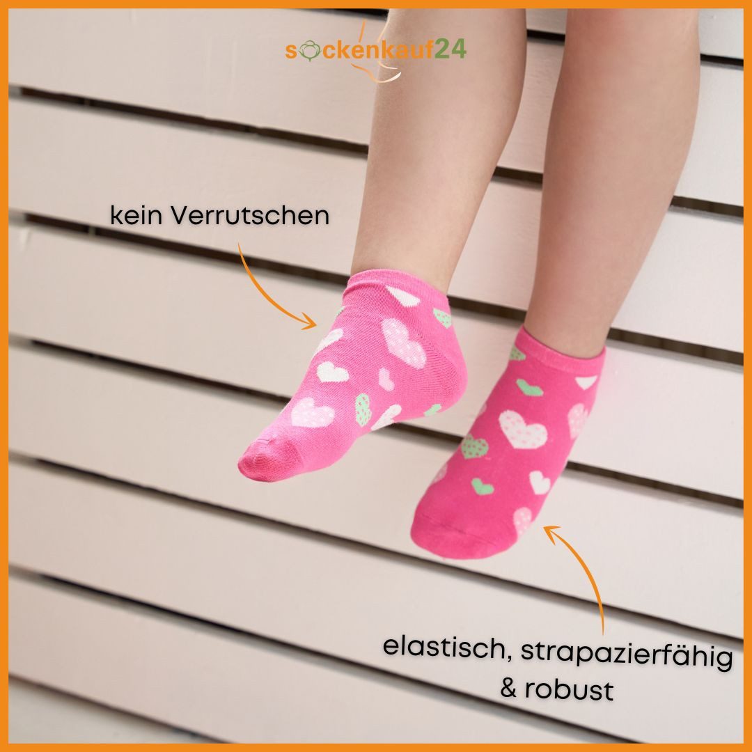 sockenkauf24 Sneakersocken 10 Paar Kinder Sneaker Socken Jungen & Mädchen Baumwolle Kindersocken (56285, 35-38) WP – Bild 4 von 5