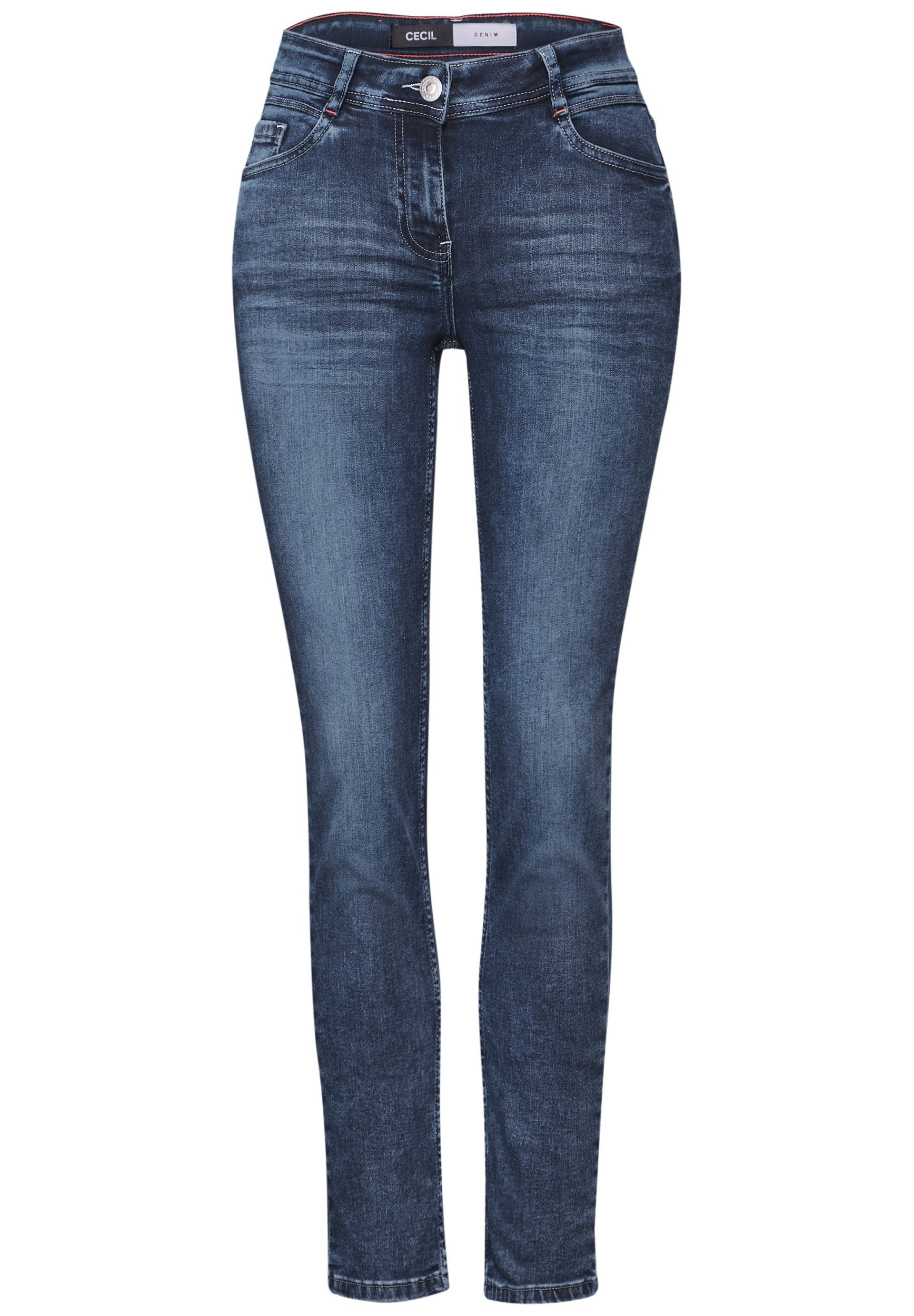 CECIL 5-Pocket-Jeans Style NOS Scarlett Mid Blue mid blue wash günstig online kaufen