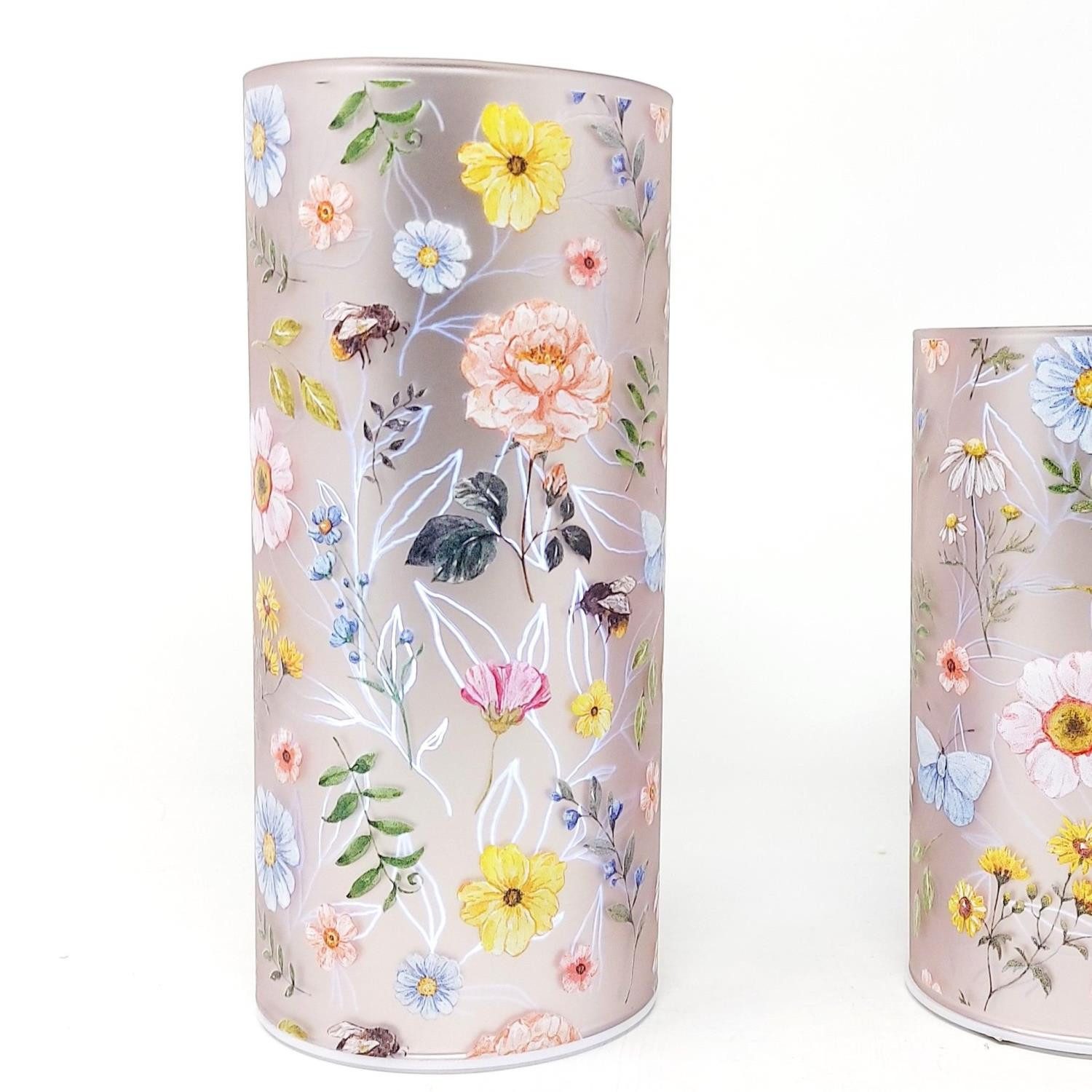 formano Nachttischlampe Streublumen, Farbe: rosa, Motiv: Streublumen günstig online kaufen