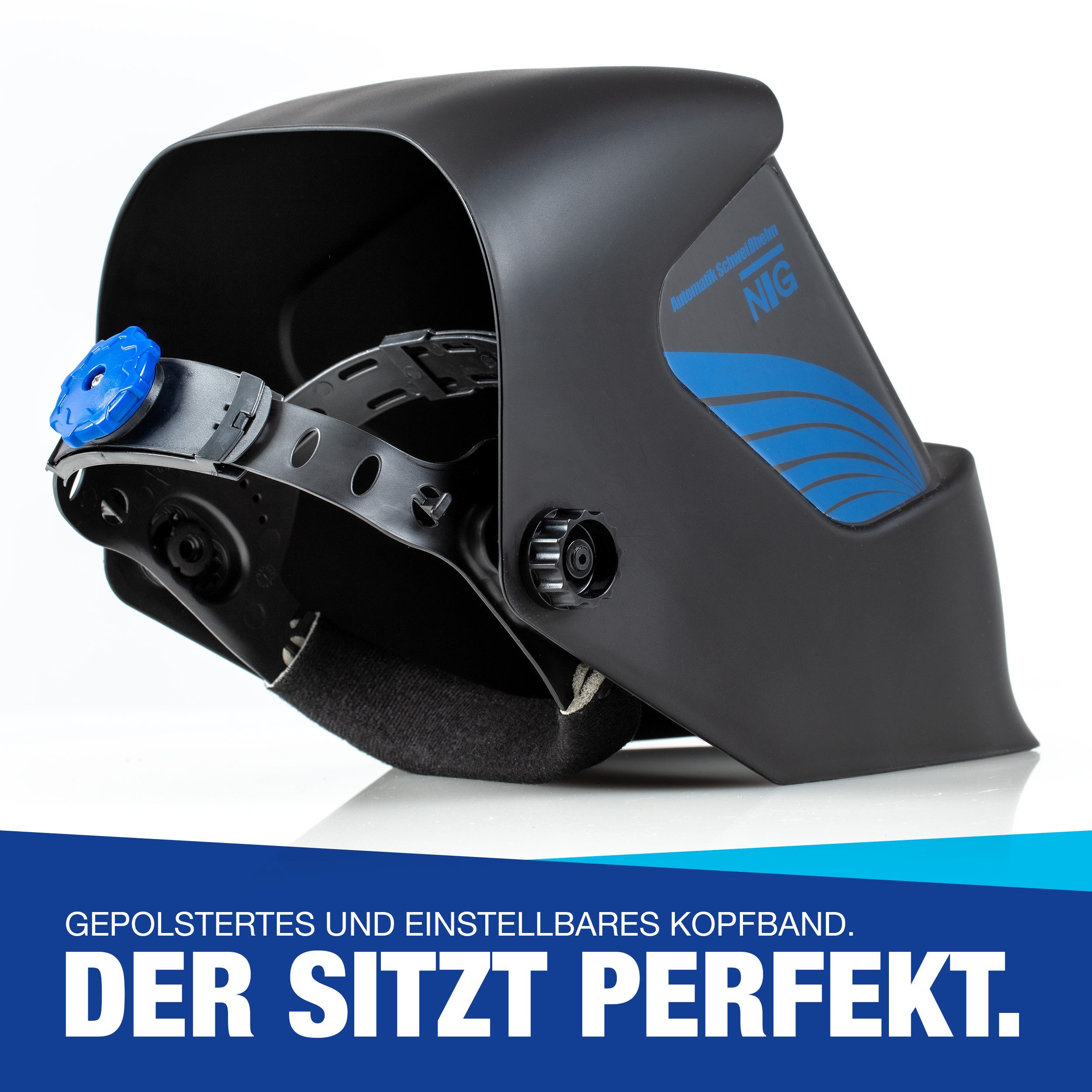 NTG Nutzfahrzeug Technik GmbH Schweißhelm Automatik Schweißmaske Schweißschirm automatischer Verdunkelung (Professioneller Schutz und Komfort beim Schweißen)