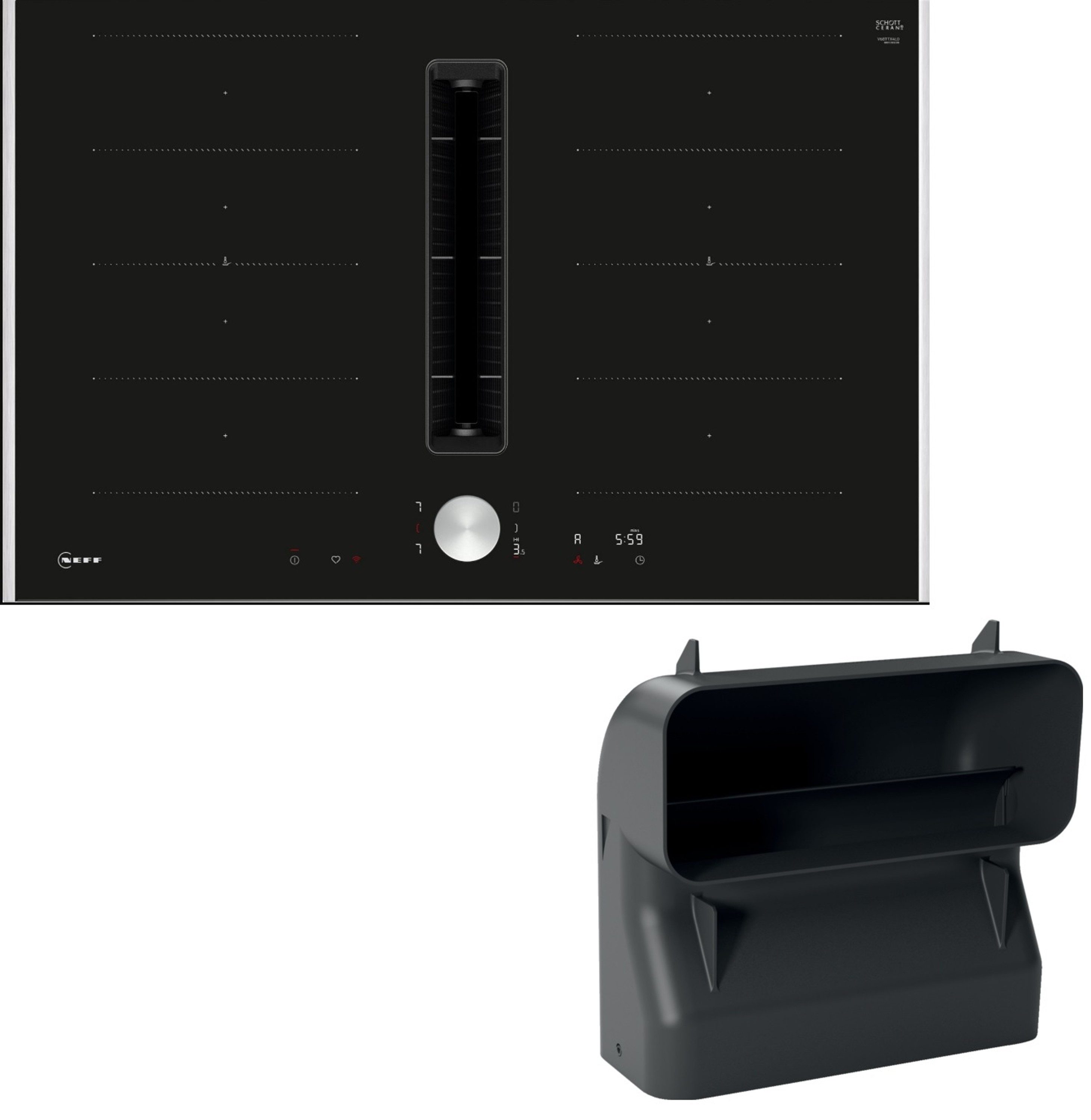 NEFF Induktions-Kochfeld N 90 V68TTXGA6, 2 Flexzonen, Quick Start, Restart