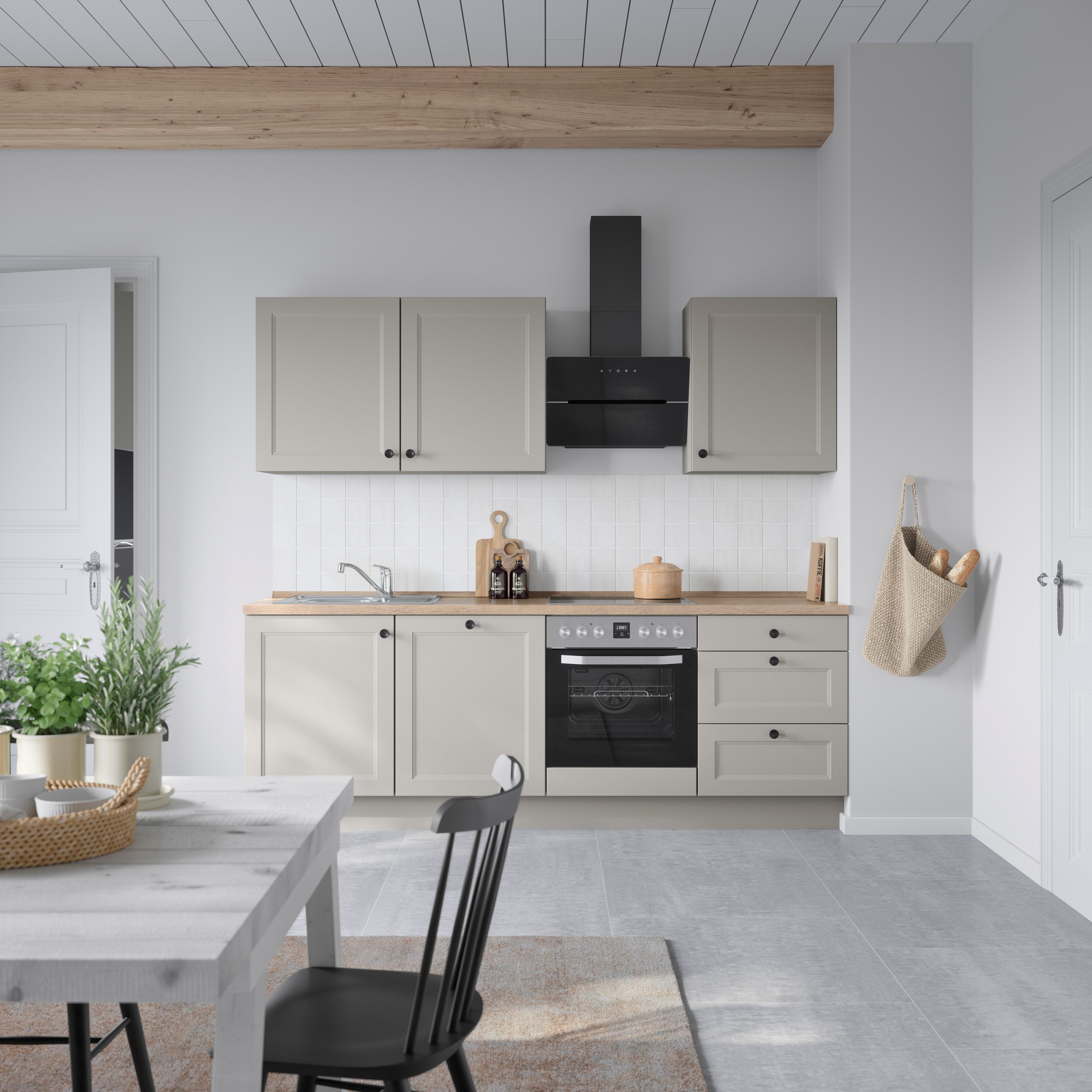 nobilia® Küchenzeile "Cascada II", NEU: individuell anpassbar mit gratis Profi-Beratung, vormontiert, Breite 240 cm, Ausrichtung wählbar, wahlw. mit E-Geräten