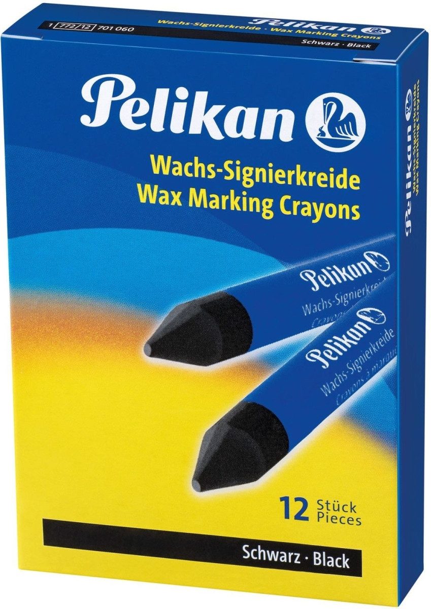 Pelikan Bastelfilz Wachs-Signierkreide 772/12 schwarz VE=12 Stück