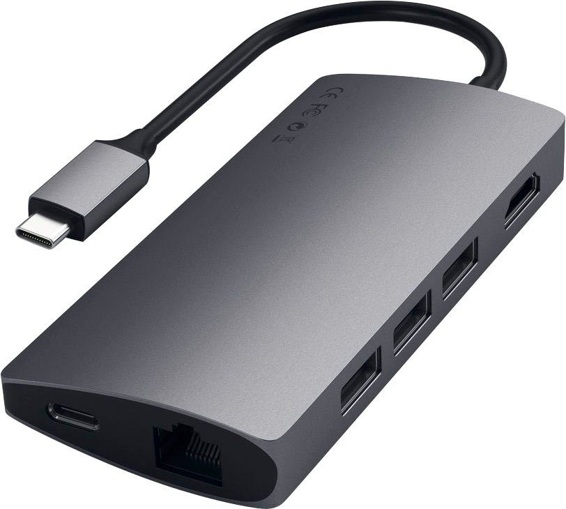 Satechi Type-C Multi-Port Hub 4K Ethernet V2 Adapter zu HDMI, MicroSD-Card, RJ-45 (Ethernet), SD-Card, USB 3.0, USB Typ C