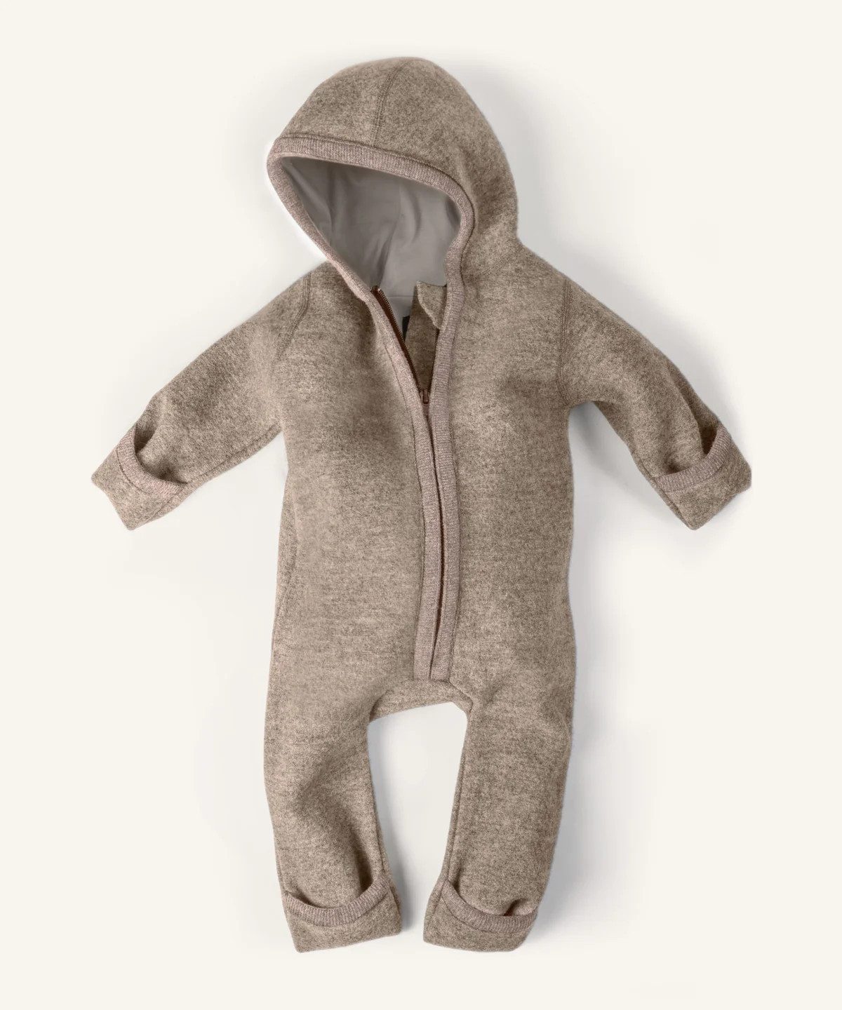 Ehrenkind Overall Walkoverall Baby aus Natur Schurwolle mit Reißverschluss Wollwalk Overall Baby