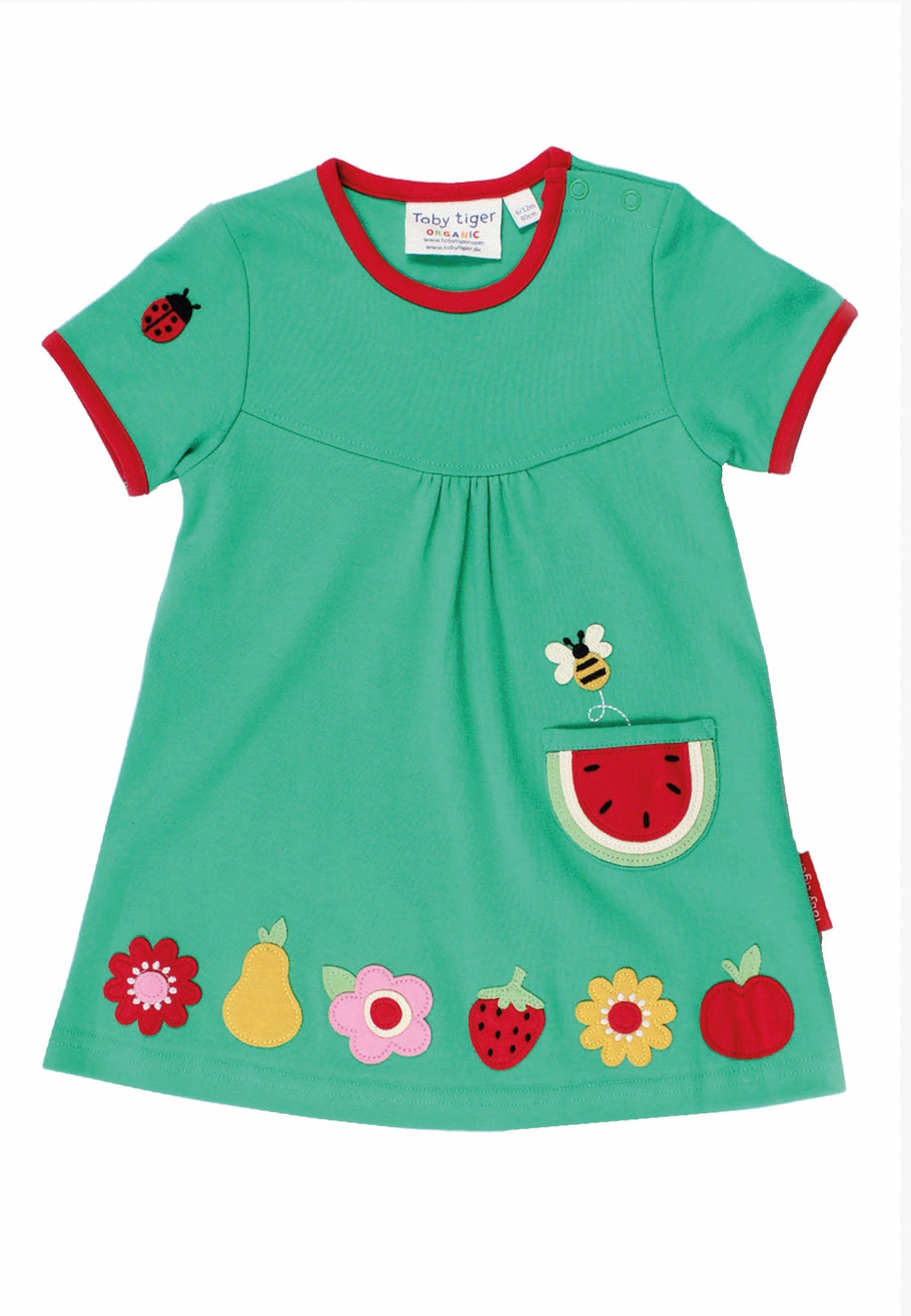 Shirtkleid Kleid mit Früchte Applikation