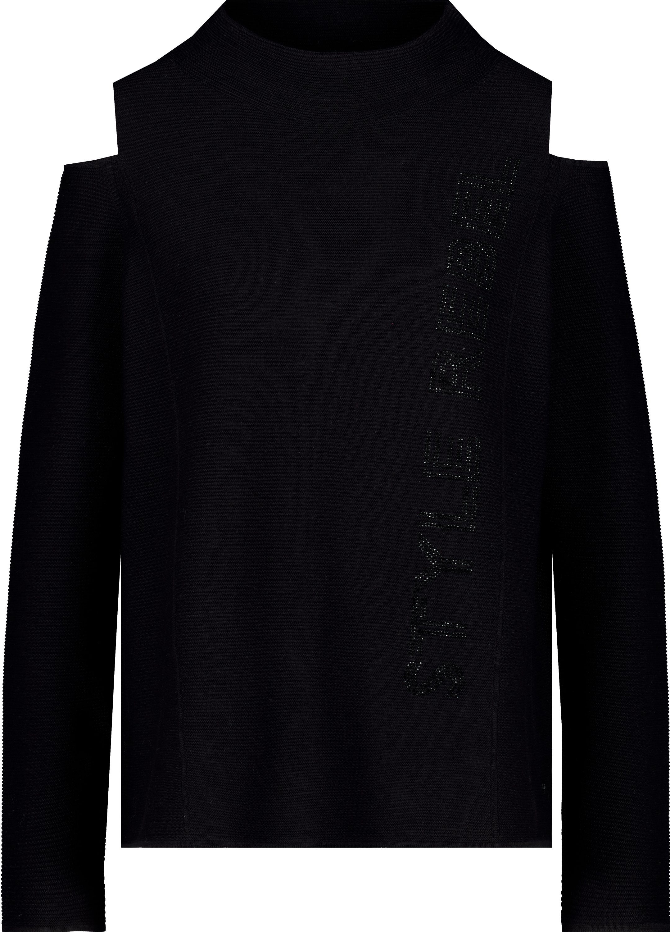 Monari Strickpullover Pullover schwarz