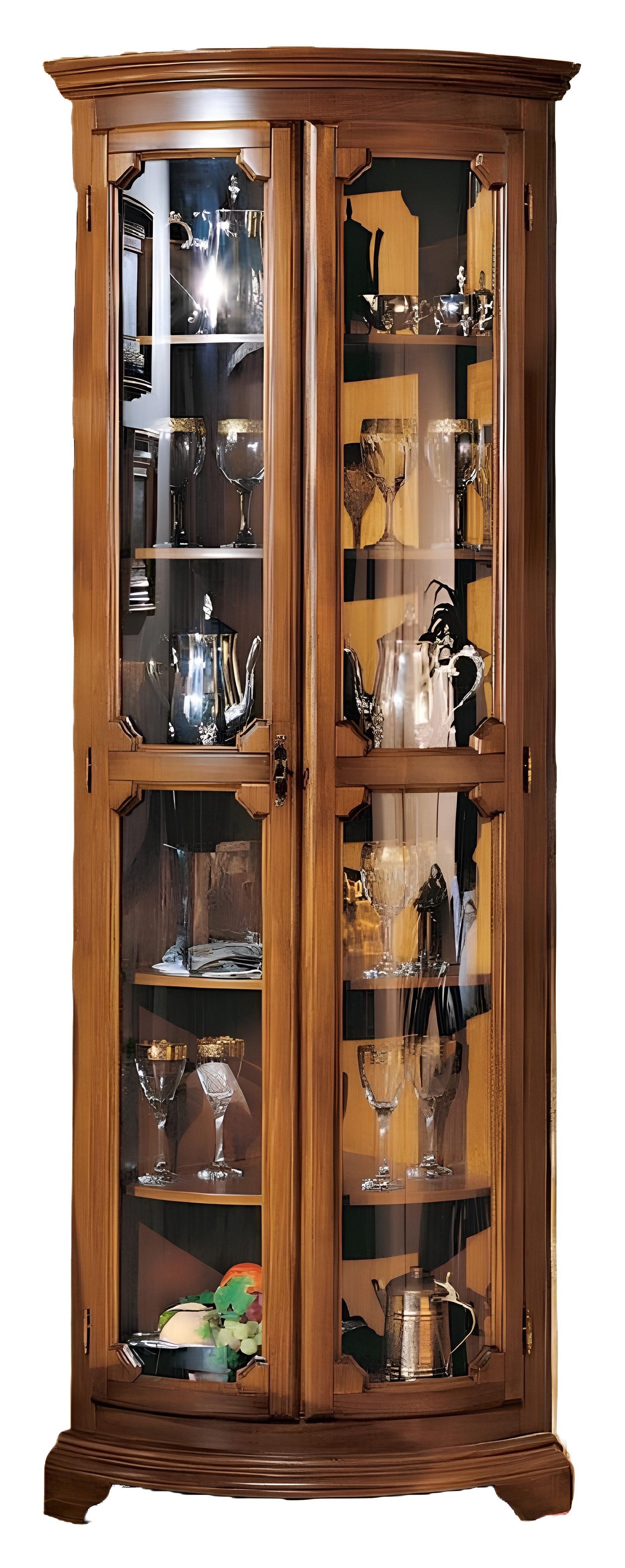 Eckvitrine Italienische Glasvitrine im eleganten Design