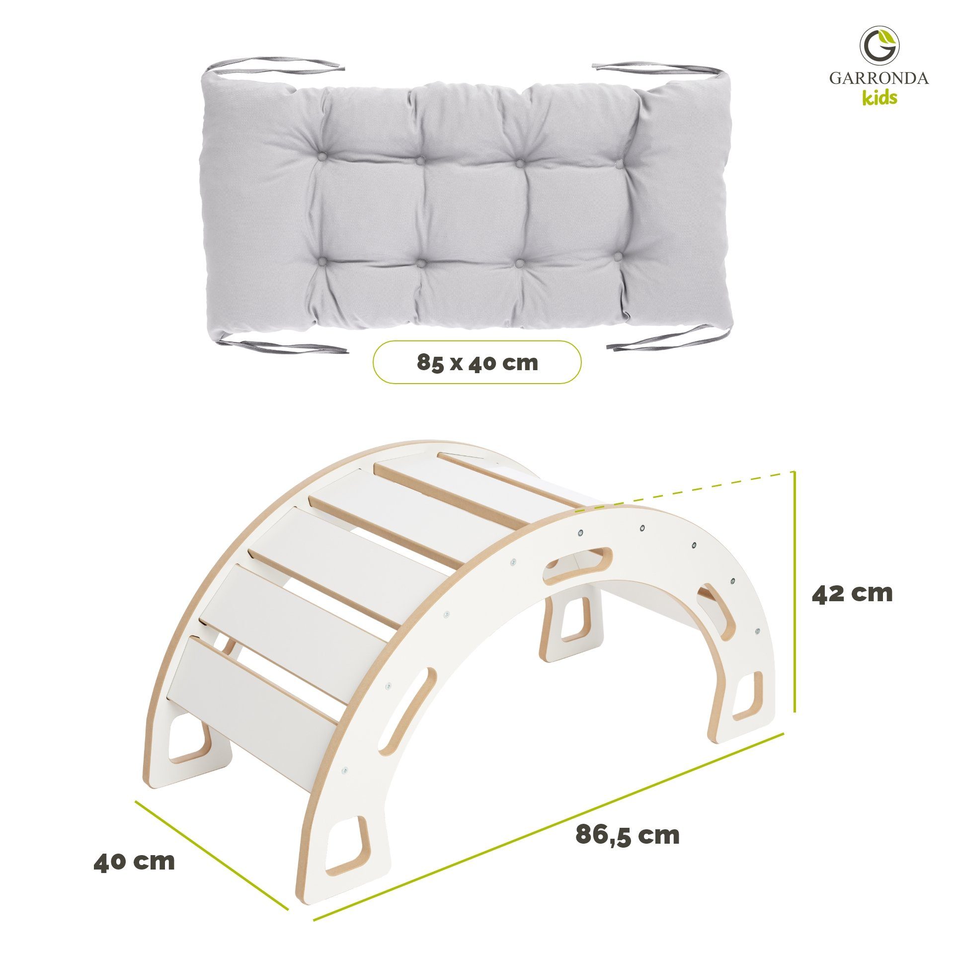 Garronda Klettergerüst Kletterbogen mit Kissen Montessori Spielzeug ab 1 Ja günstig online kaufen