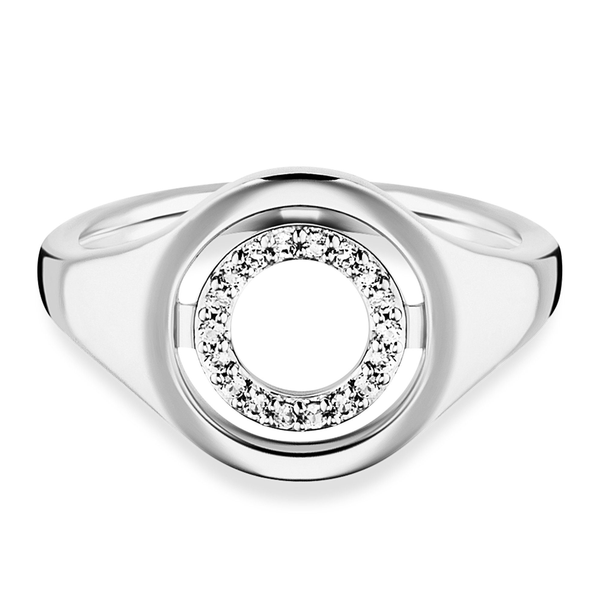 CAÏ Fingerring 925/- Sterling Silber rhodiniert Topas, Elegantes und  schlichtes Design | Silberringe