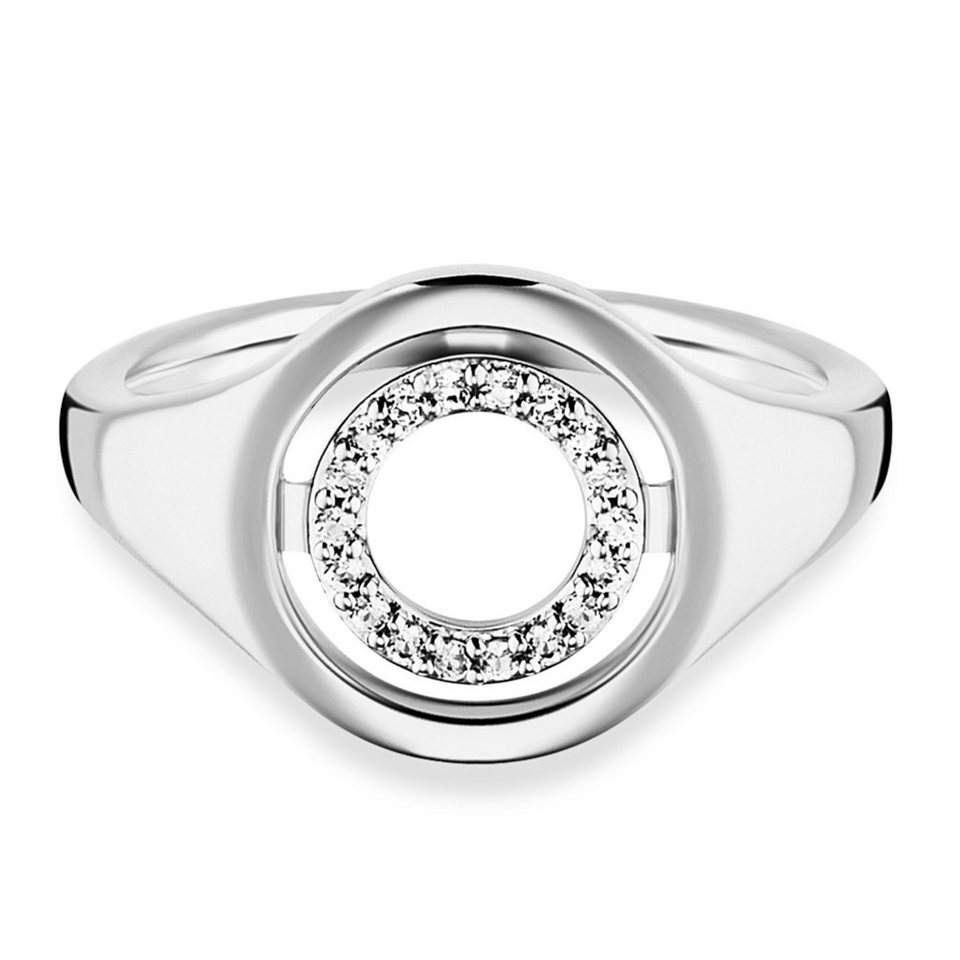 CAÏ Fingerring 925/- Sterling Silber rhodiniert Topas, Elegantes und  schlichtes Design