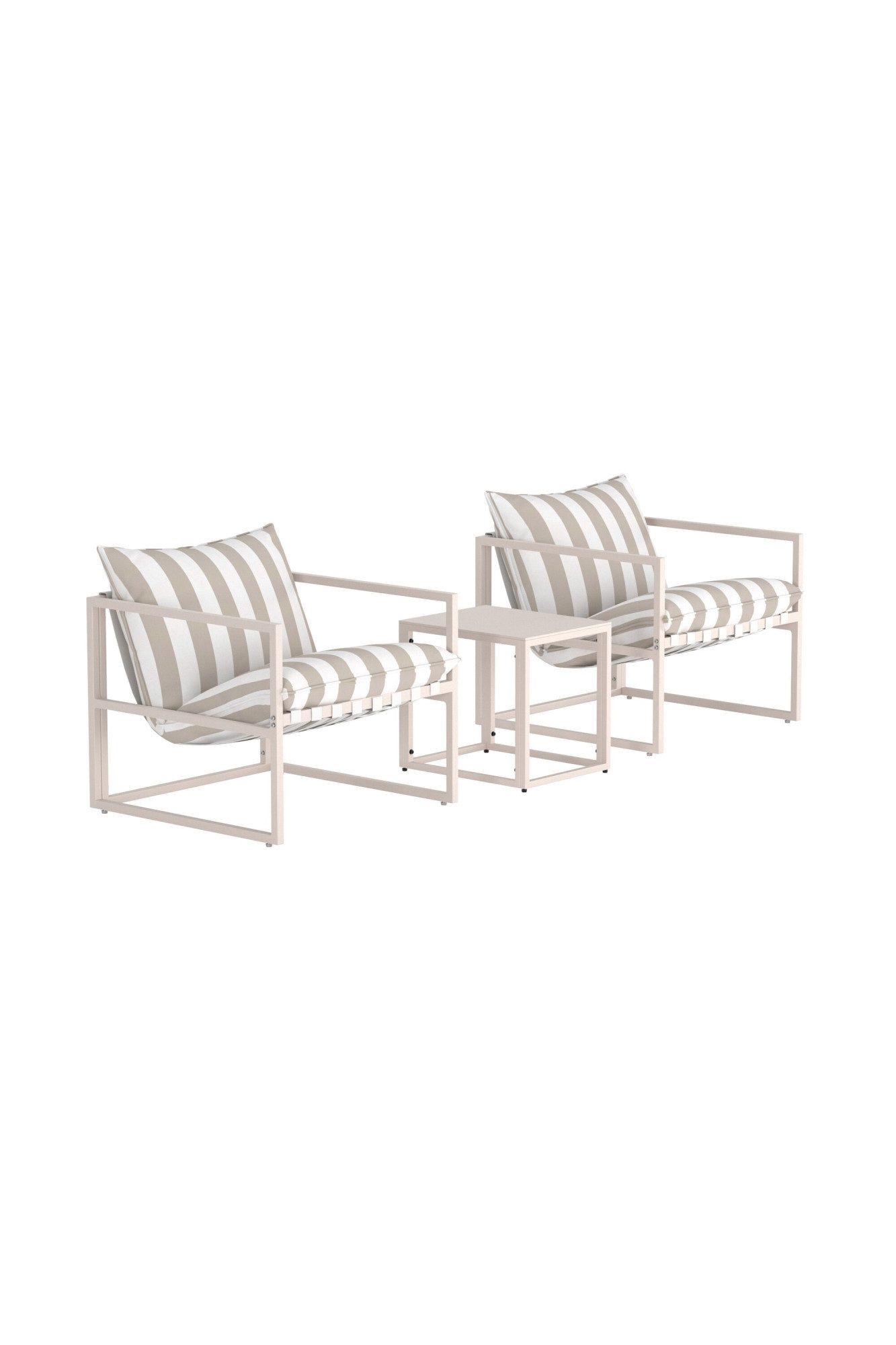 Venture Home Gartenlounge-Set Messina, großzügiges Outdoor-Set für hohen Sitzkomfort, (3-tlg), Loungemöbel mit Stoffbezug, angenehm, weich
