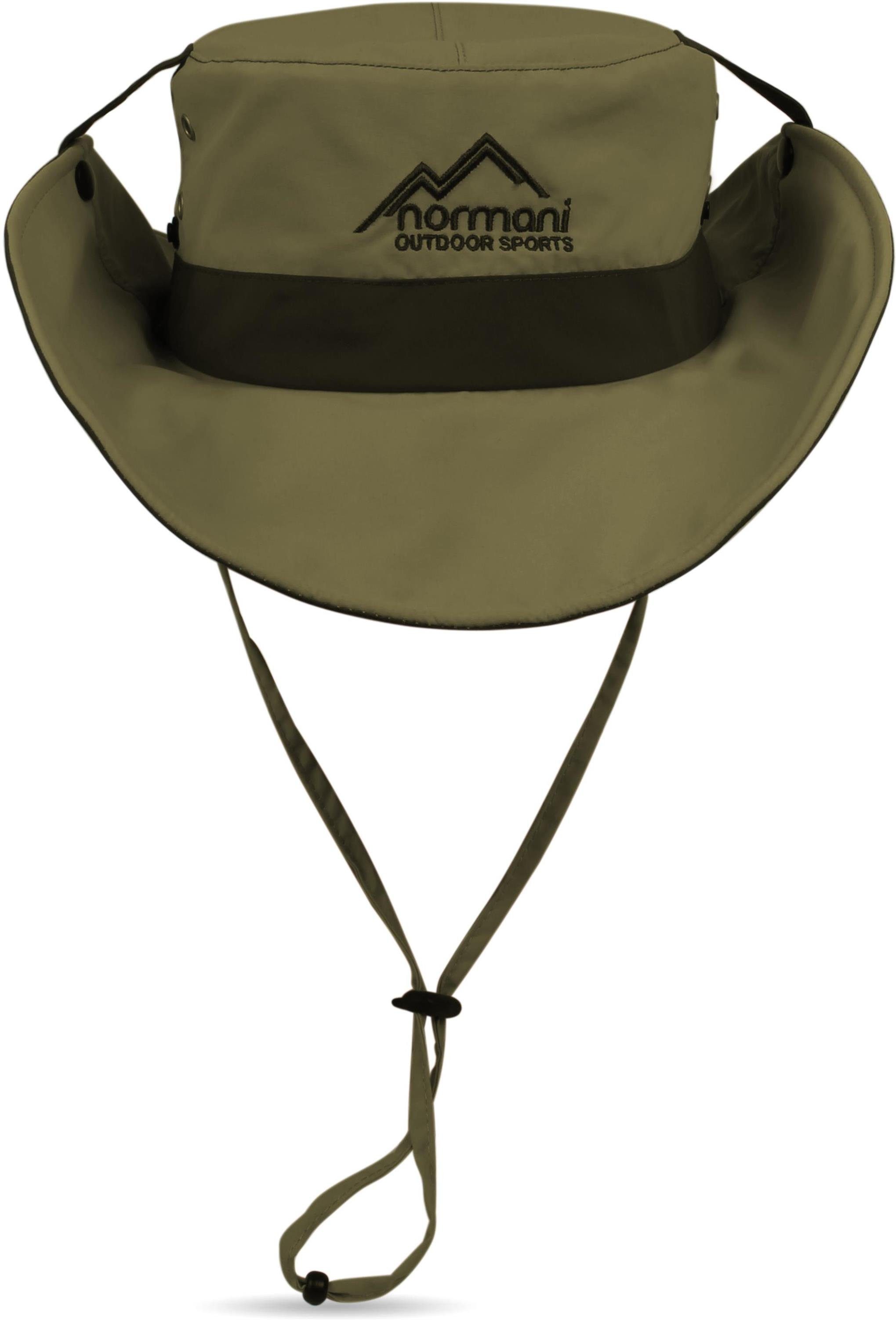 Outdoorhut normani Shady + Reisehut leichter 40 Outdoor-Hut Schutz Oliv UV Fischerhut Sommerhut Wanderhut mit Sonnenhut