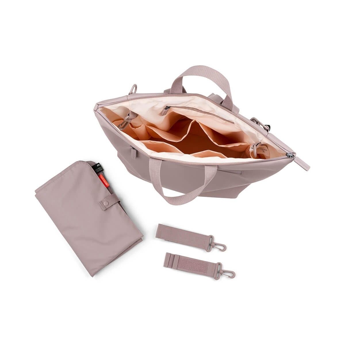 Done by Deer Wickelrucksack Wickeltasche mit Unterlage, recyceltes Material, Kinderwagenhaken