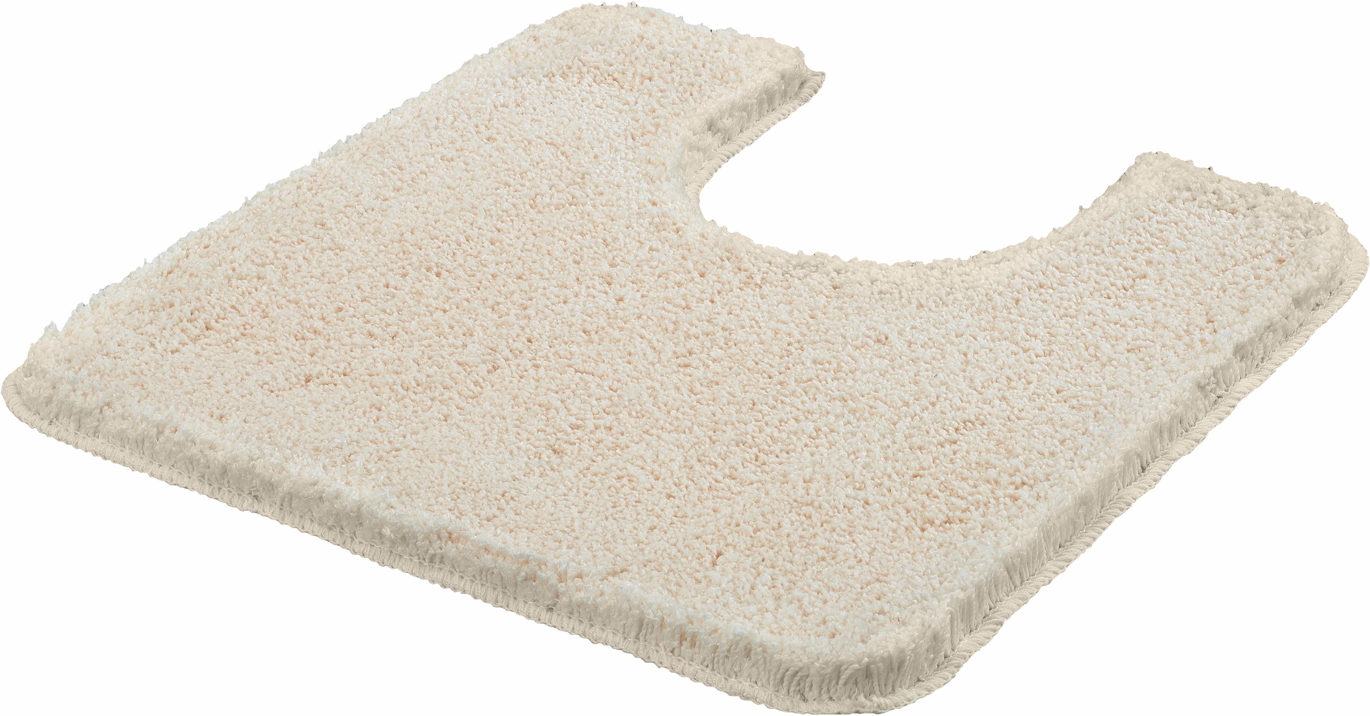MEUSCH Badematte Super Soft, Höhe 23 mm, rutschhemmend beschichtet, fußbodenheizungsgeeignet, strapazierfähig, Polyacryl, quadratisch, WC Vorleger mit Ausschnitt, Badteppich, Uni Farben, besonders flauschig & weich, waschbar