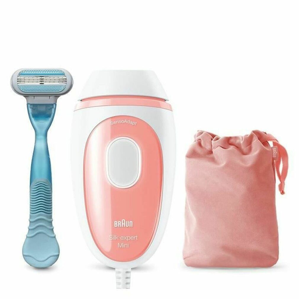 Braun Epilierer Elektrischer Epilierer mit Lichtimpulsen Silk-expert Mini