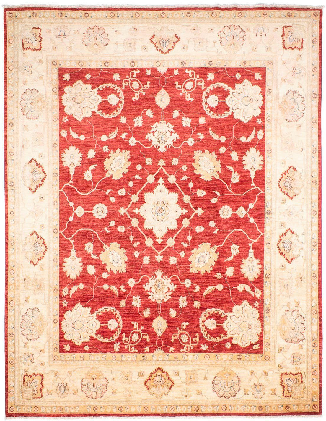Orientteppich Ziegler - 310 Zertifikat morgenland, Handgeknüpft, rechteckig, Wohnzimmer, x rot, 243 Höhe: 6 cm - mm, Einzelstück mit