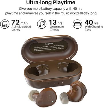 TOZO NC9 Bluetooth 5.3 Mit Hybrid Active Noise Cancellation In-Ear-Kopfhörer (Schnelle Verbindung und einfache Einrichtung für sofortigen Musikgenuss., Stereo In-Ear Headphones mit Immersive Sound, 3 Microphones)