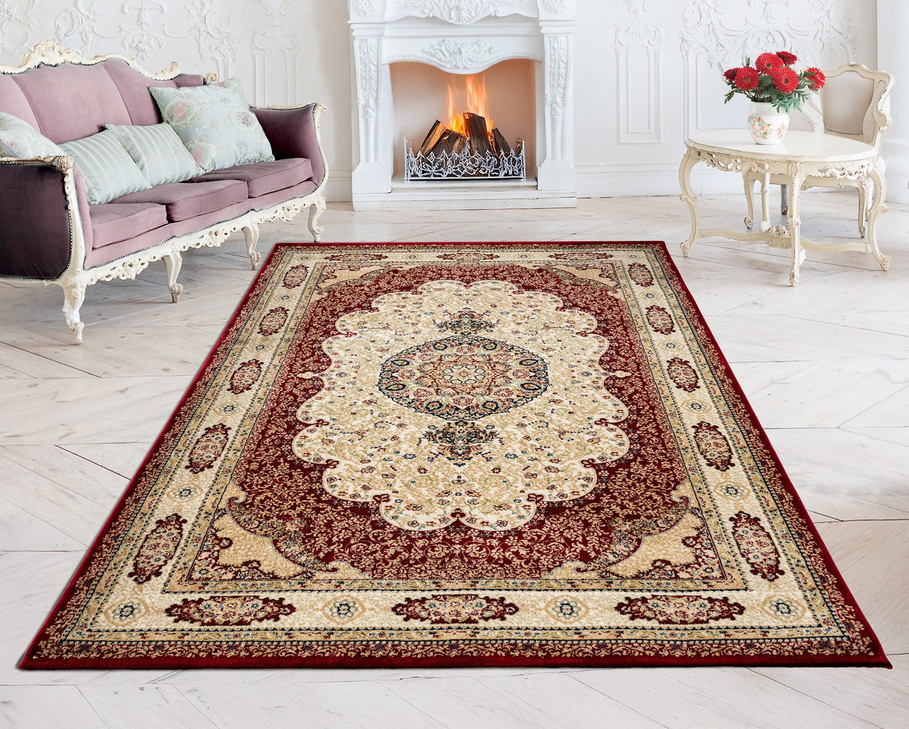 Carpetilla Designteppich Designer Wohnzimmer Teppich Asfahan Orientalische günstig online kaufen