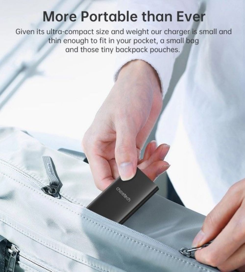 Choetech Schnellladegerät + Länderadapter, USB-C + USB-A Output 45W + 10.5W Schnelllade-Gerät