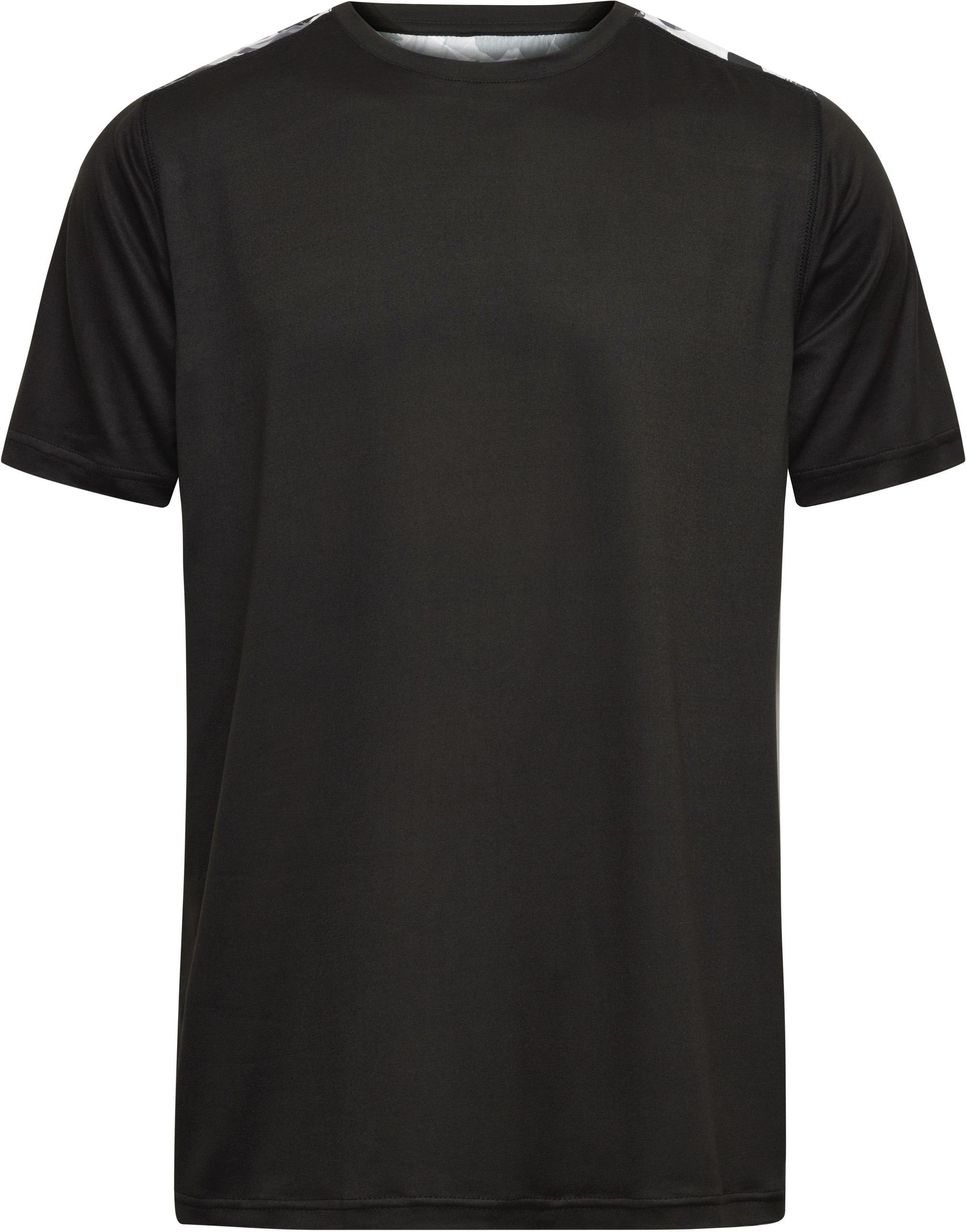 James & Nicholson Trainingsshirt Sport Shirt FaS50524 aus recyceltem Polyester black/black printed