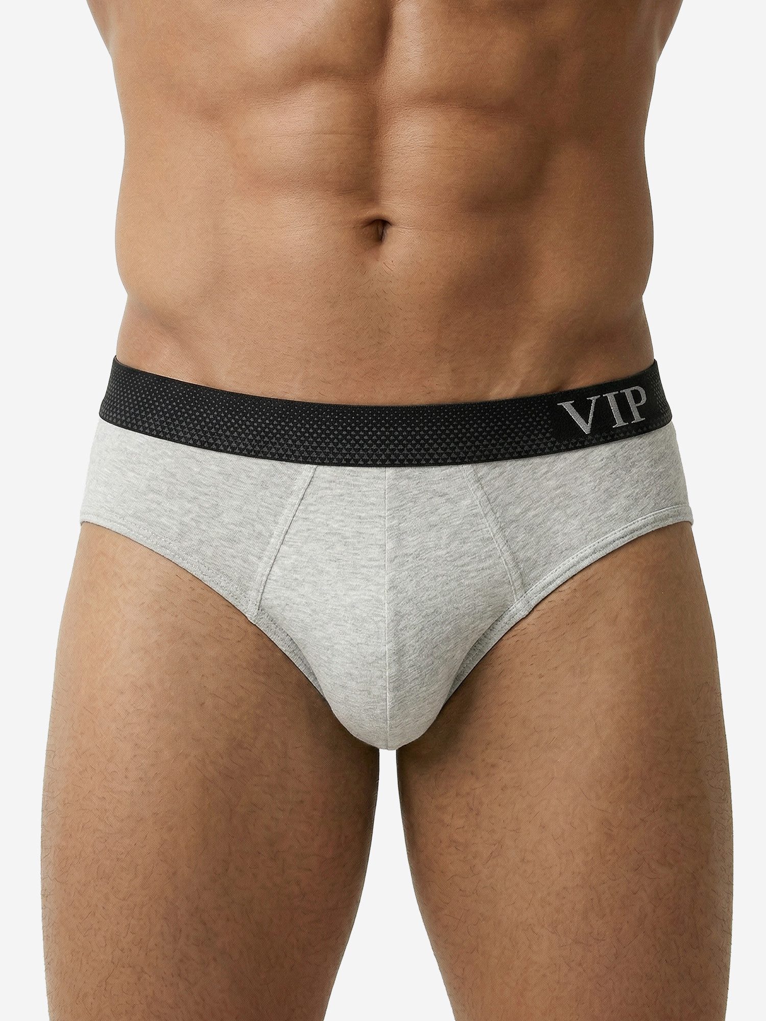 VIP Slip Premium Jersey Stretch - 10er Set - klassische Unterhosen (10-St) Unterwäsche Männer Herren Uni Baumwoll-Mix (95% Baumwolle) 10-Pack