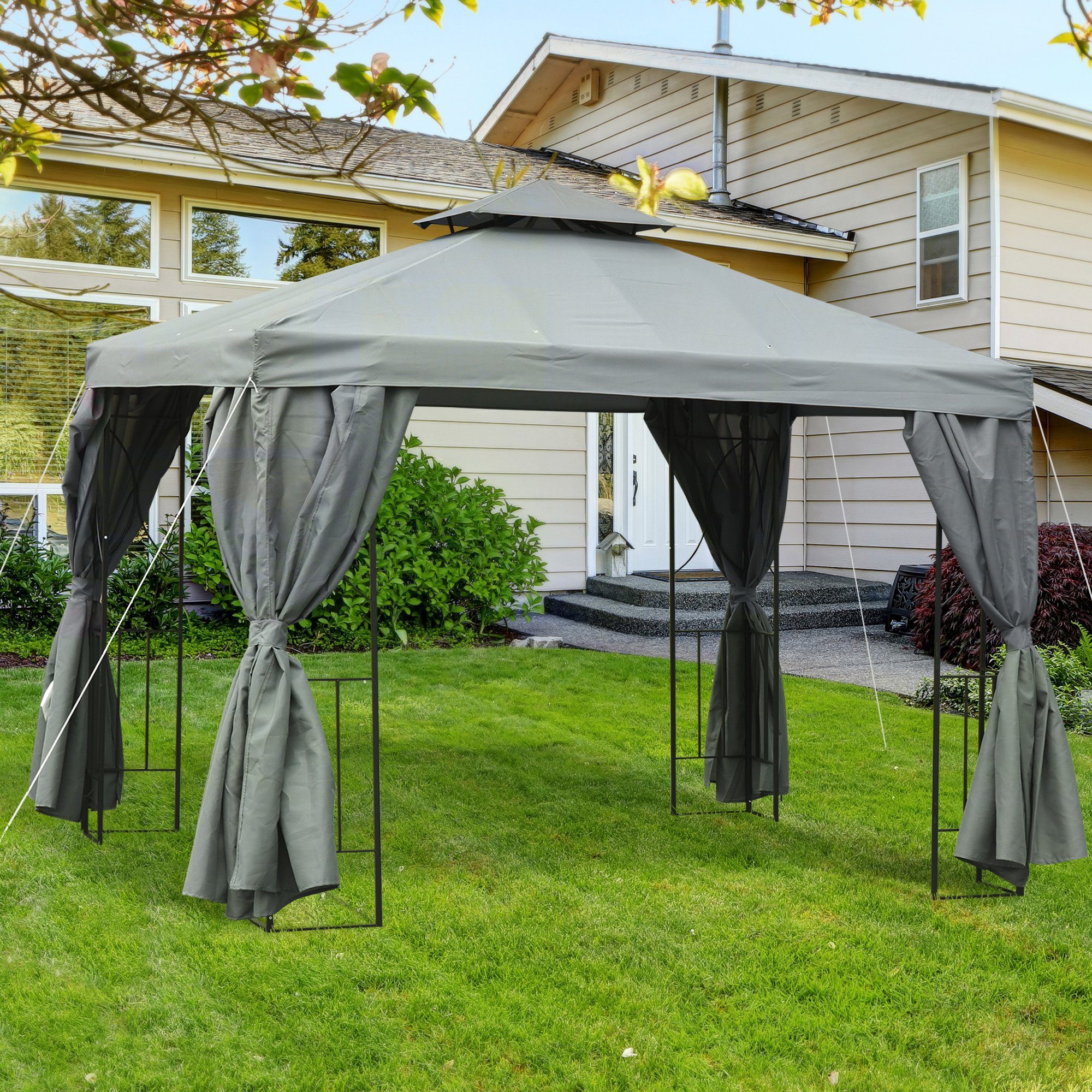 Outsunny Pavillon Gartenpavillon günstig online kaufen