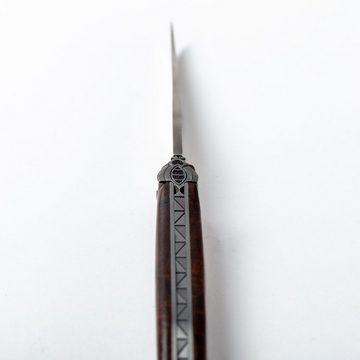 Laguiole Frankreich Taschenmesser Laguiole Village Taschenmesser mit Wüsteneisenholz Griff in 12cm, (1 St), Handmade, Edelstahlklinge