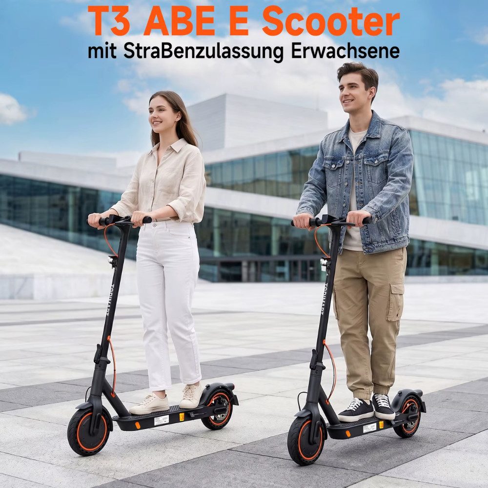 Athlix E-Scooter T3 ABE faltbarer E-Scooter mit Straßenzulassung 3 Modi 8,5 Zoll Räder, 20 km/h, Stoßdämpfendes Fahrwerk, Schneller Faltmechanismus – Bild 2 von 5