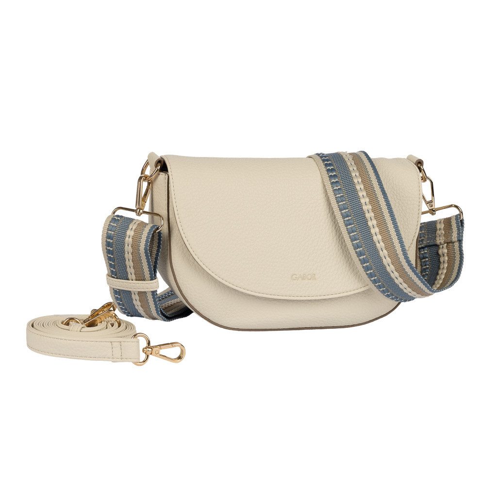 Gabor Umhängetasche Linda Summer (Set, 2-tlg., 2 Schultergurte: 1 Gewebeband, 1 aus hochwertigem Kunstleder), Damen Umhängetasche, Schultertasche mit dezentem Logo