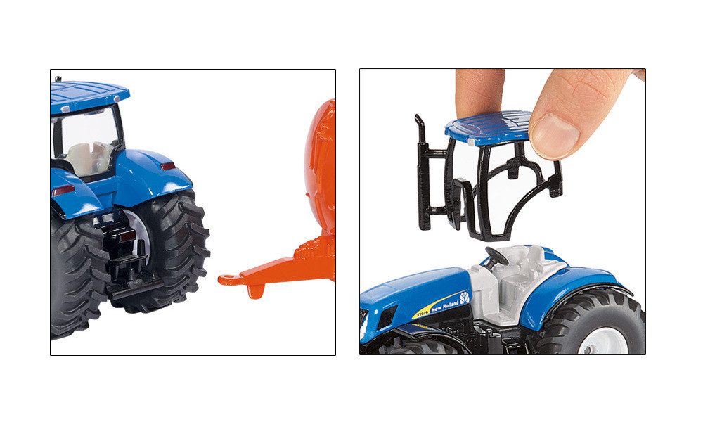 SIEPER Modelltraktor siku New Holland mit Ein-Achs-Güllefass 1:50