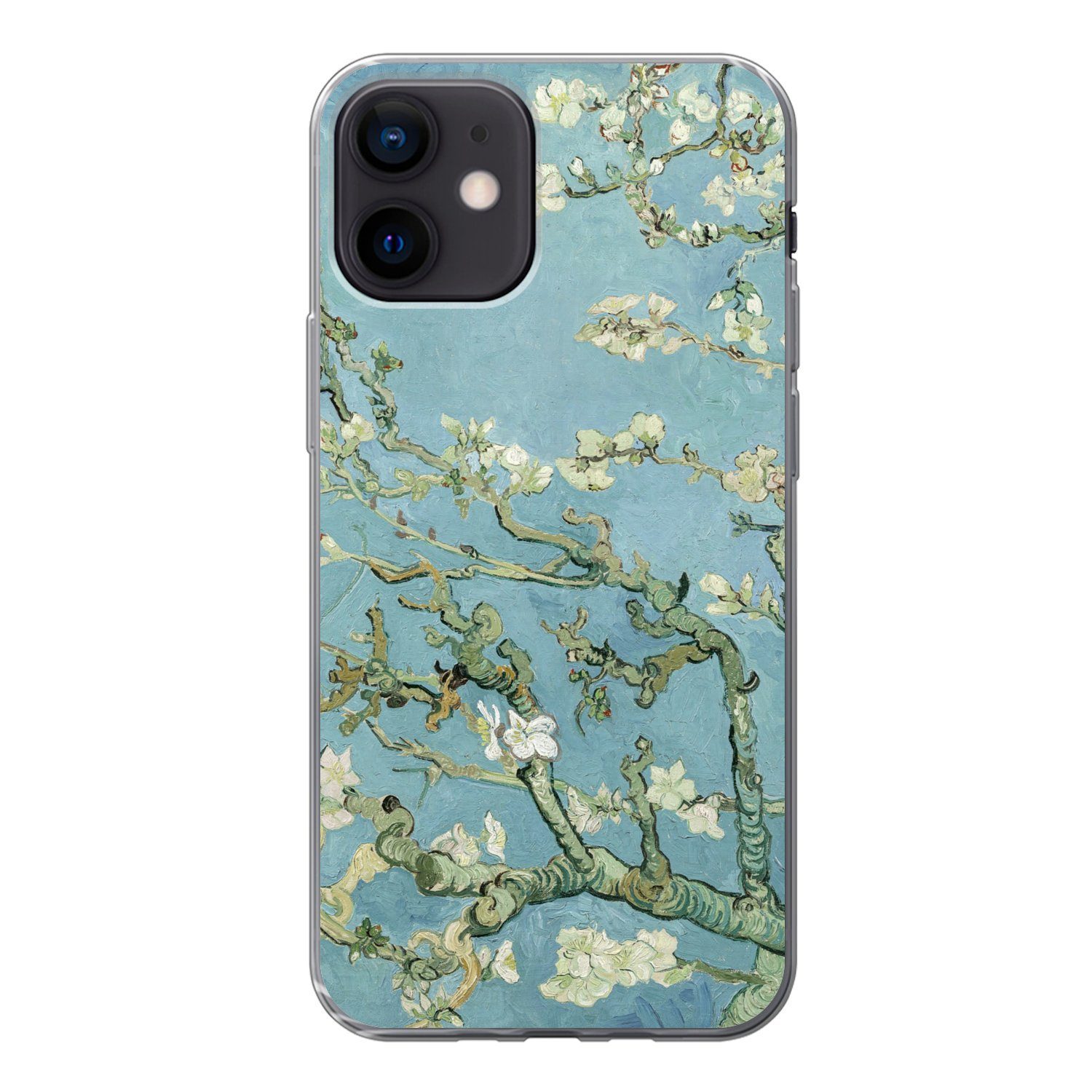 MuchoWow Handyhülle für Apple iPhone 12 Mandelblüte - Van Gogh - Kunst, Smartphone-Bumper, Print, Handy Schutzhülle Dünn