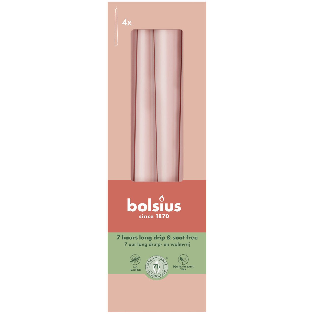 Bolsius Spitzkerze Bolsius Spitzkerzen rosa 24,5 günstig online kaufen