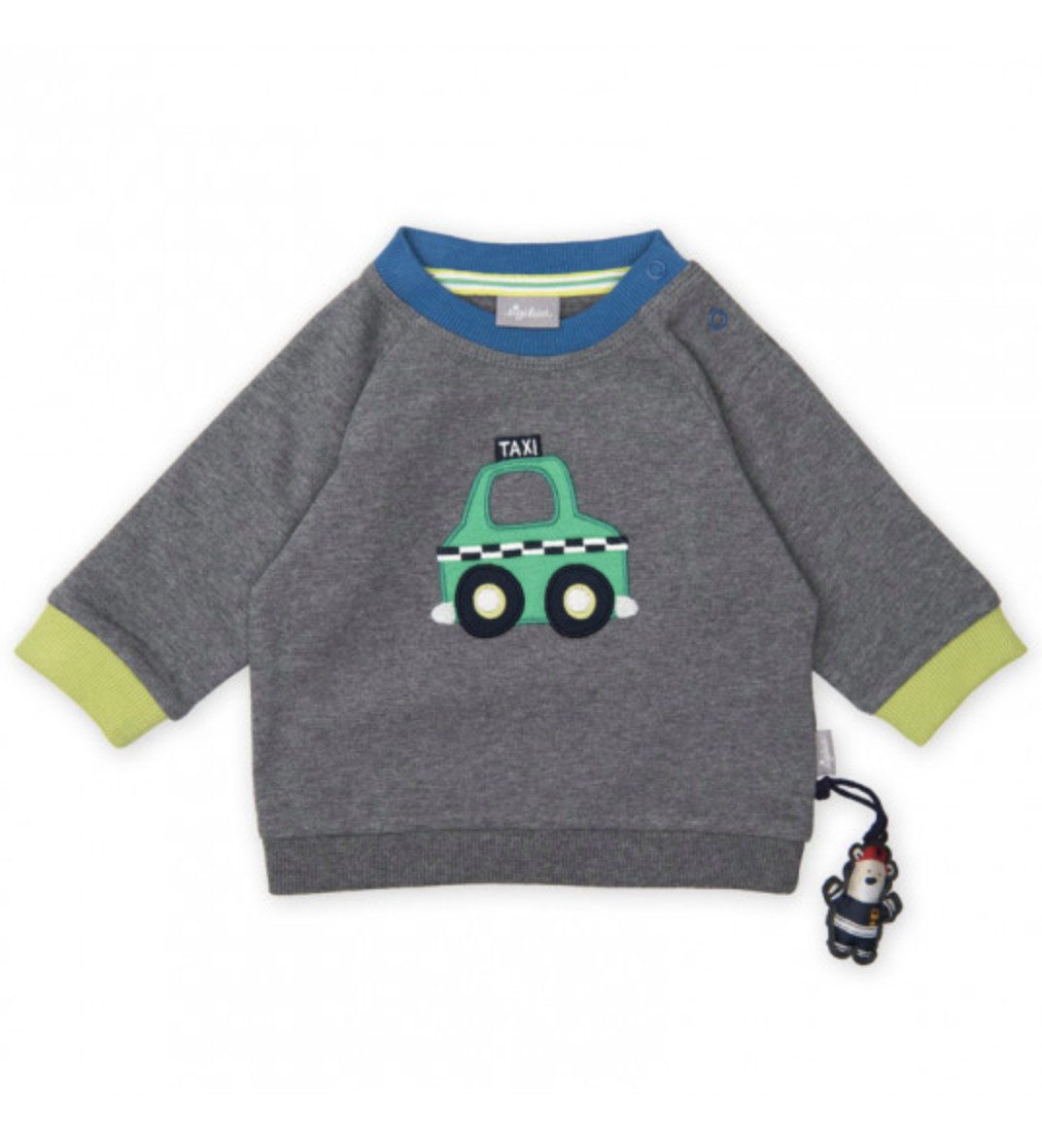 Sigikid Sweater Baby Jungen Sweatshirt mit Taxi-Applikation – weich & innen angeraut