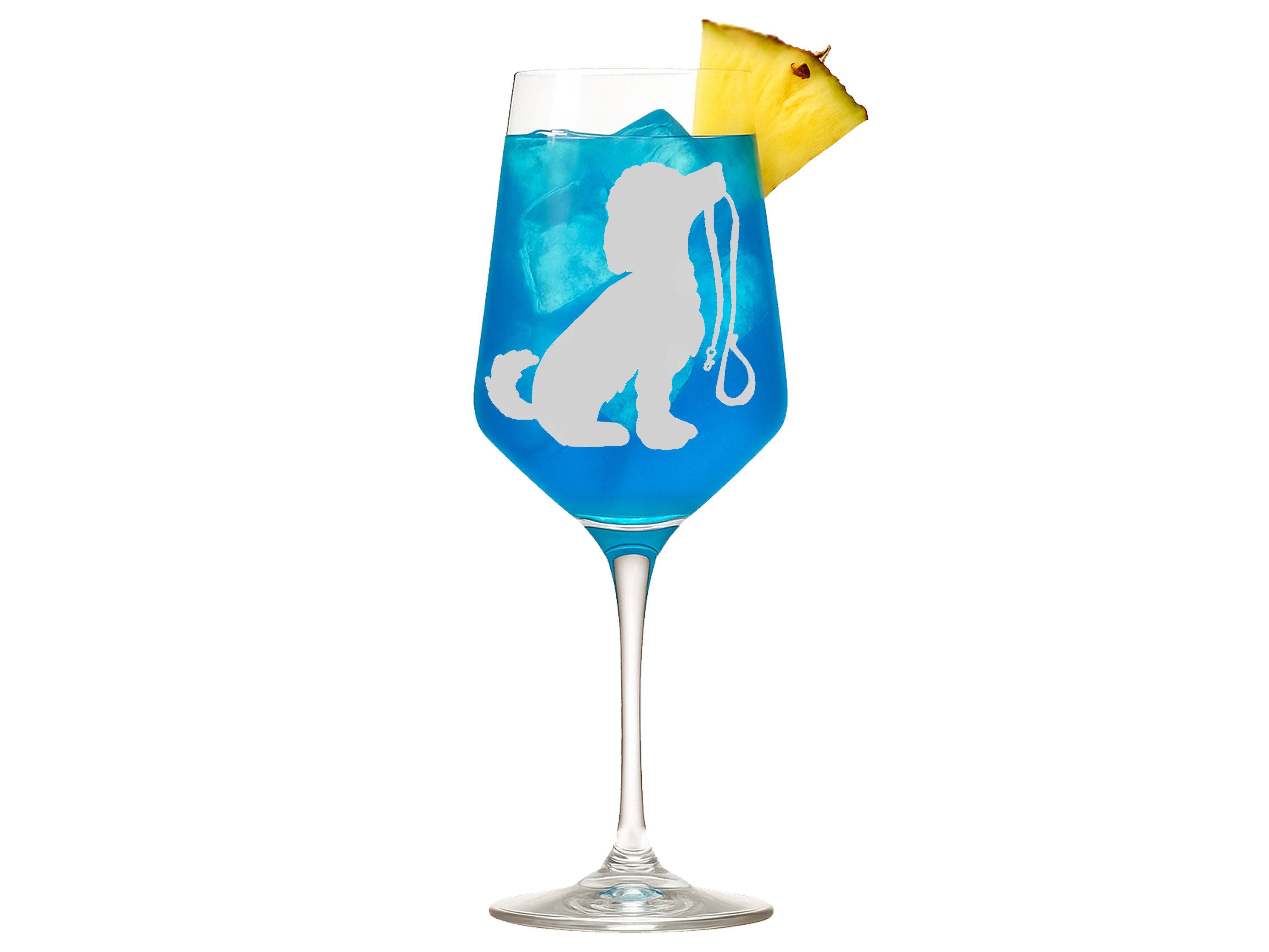 eXODA Weinglas Pudelsilhouette 350ml – Spülmaschinenfest für Pudel-Liebhaber, Glas, Atemberaubende Darstellung