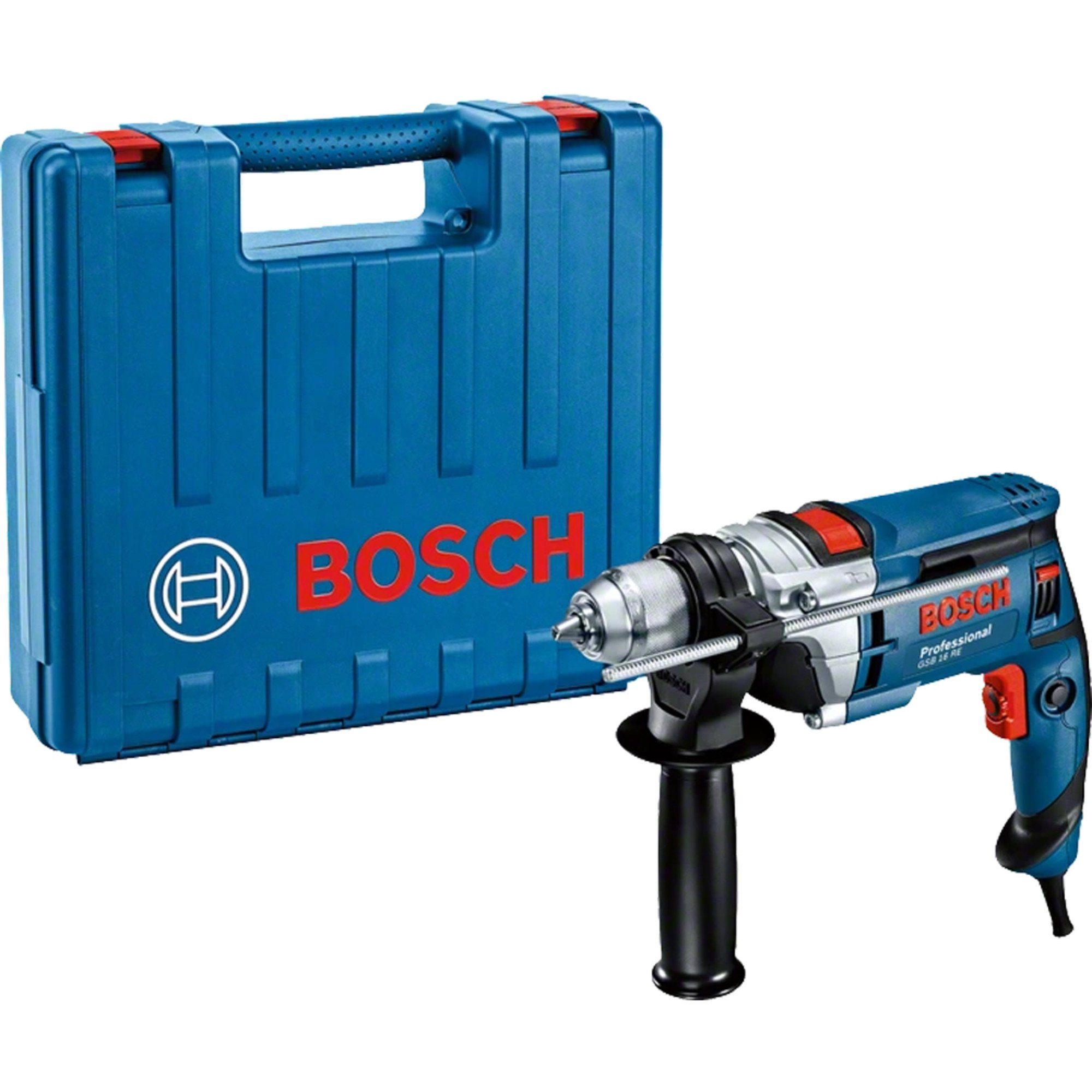 Bosch Professional Schlagbohrmaschine GSB 16 RE, 230 V, Im  Handwerkerkoffer, Werkzeugaufnahme: Schnellspann-Bohrfutter | Schlagbohrmaschinen