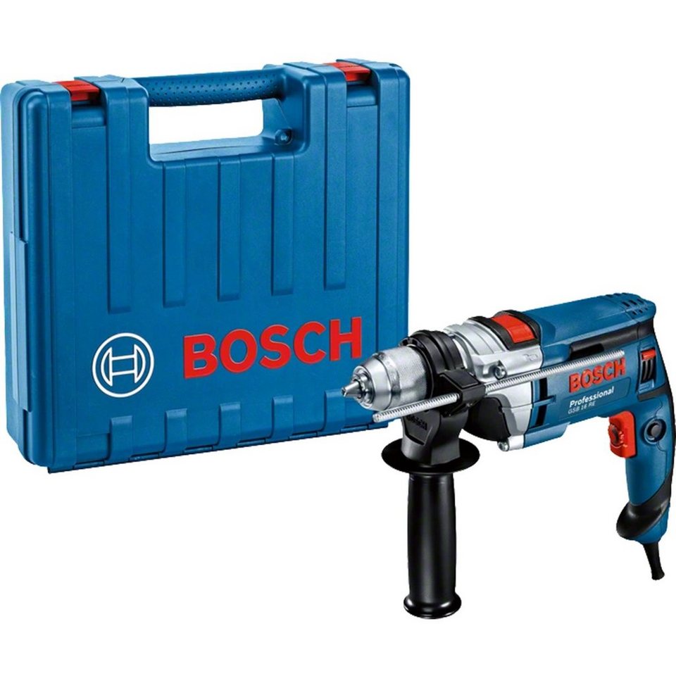 Bosch Professional Schlagbohrmaschine GSB 16 RE, 230 V, Im  Handwerkerkoffer, Werkzeugaufnahme: Schnellspann-Bohrfutter