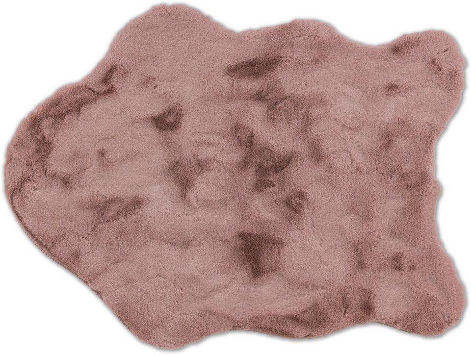 Fellteppich Tender, SCHÖNER WOHNEN-Kollektion, fellförmig, Höhe: 26 mm, weich  durch Microfaser, Kaninchenfell Haptik, Kunstfell, waschbar