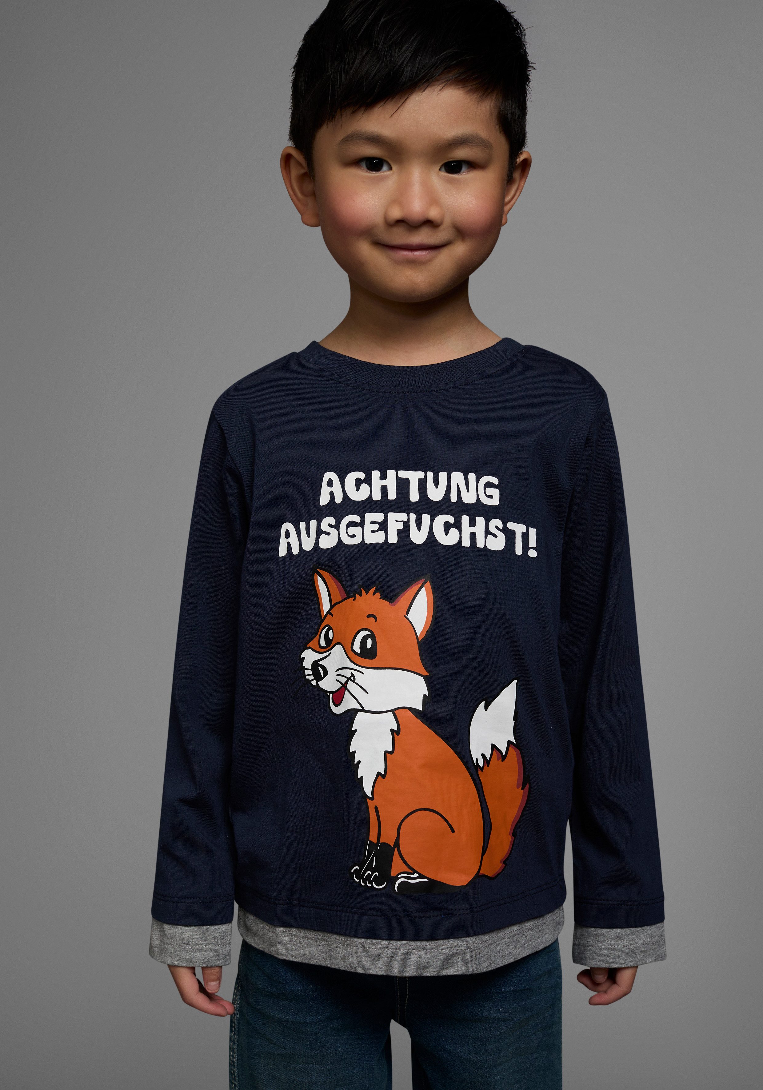 Langarmshirt ACHTUNG AUSGEFUCHST