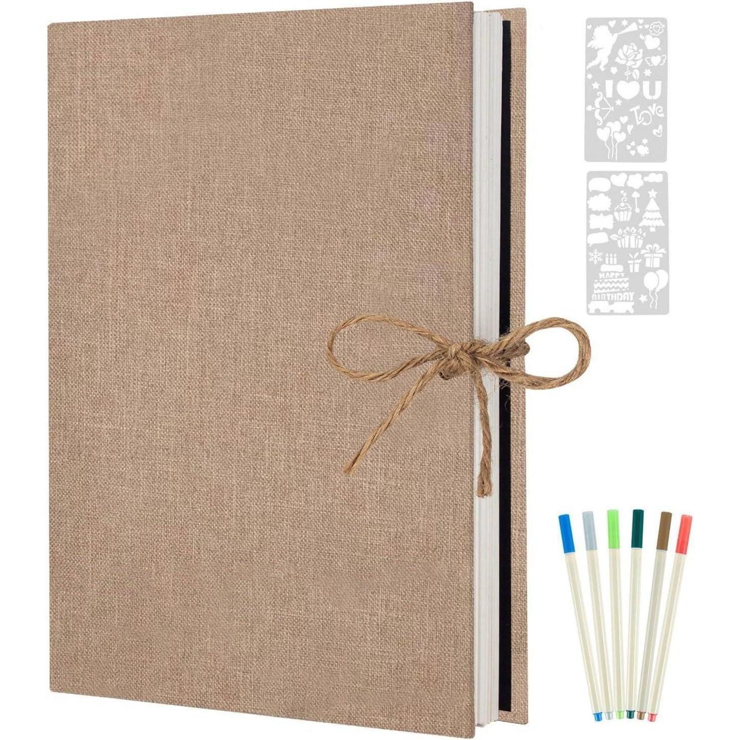 LuxusKollektion Fotoalbum Selbstklebendes Fotoalbum 60 Weiße Seiten Scrapbook DIY Album Hochzeit