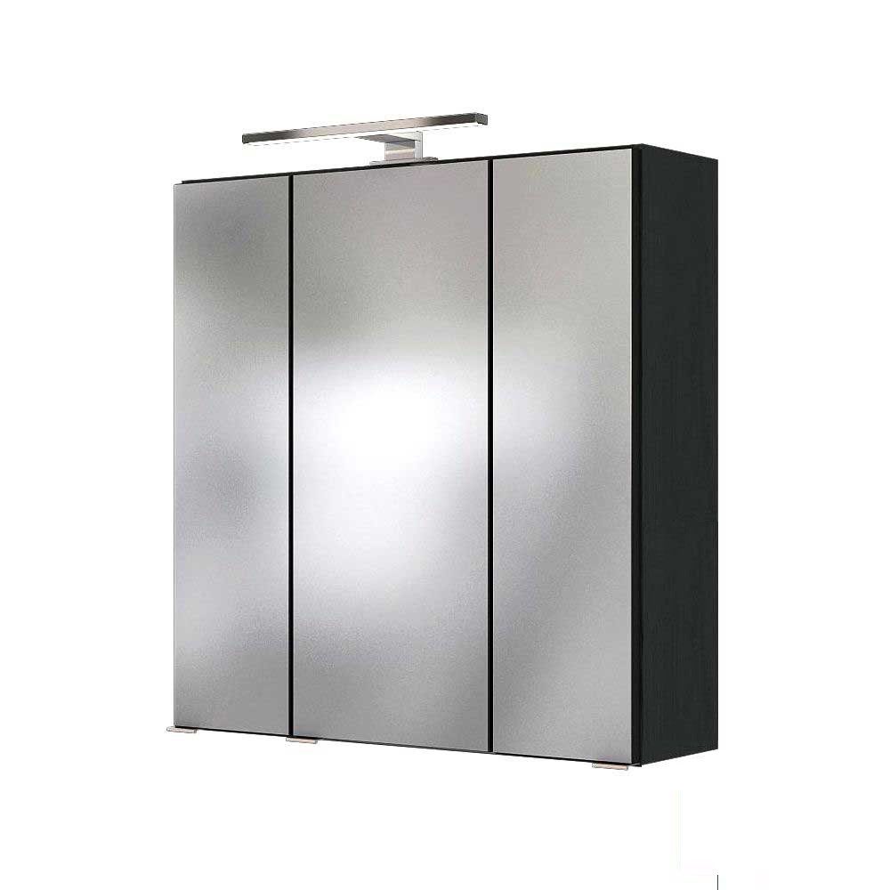 Lomadox Spiegelschrank ARLON-03 Badezimmer 60 mit cm LED 60x66x20 graphit BxHxT cm